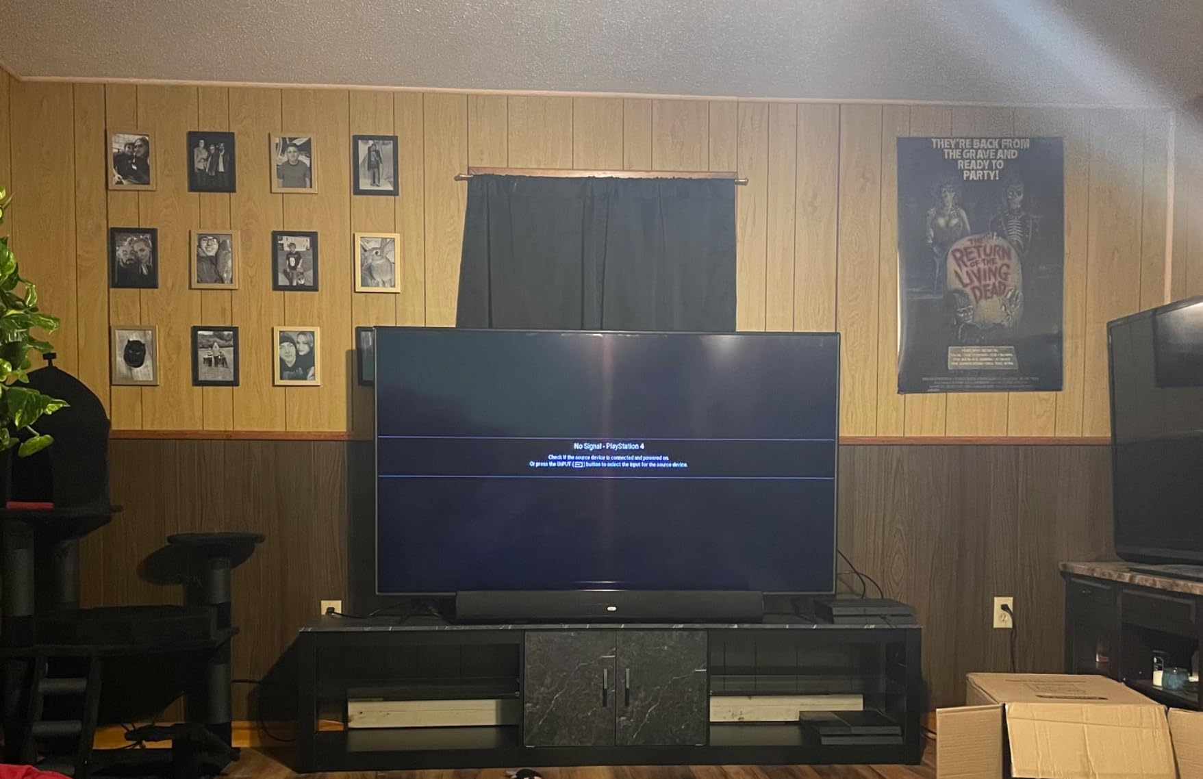Bestier 80 Inch TV Stand for 75/85/86 inch TVs, LED Gaming Entertainment Center for PS5 with Storage Cabinet & Adjustable Glass Shelves, Large TV Console Table for Living Room Bedroom, Black Marble customer photo 1