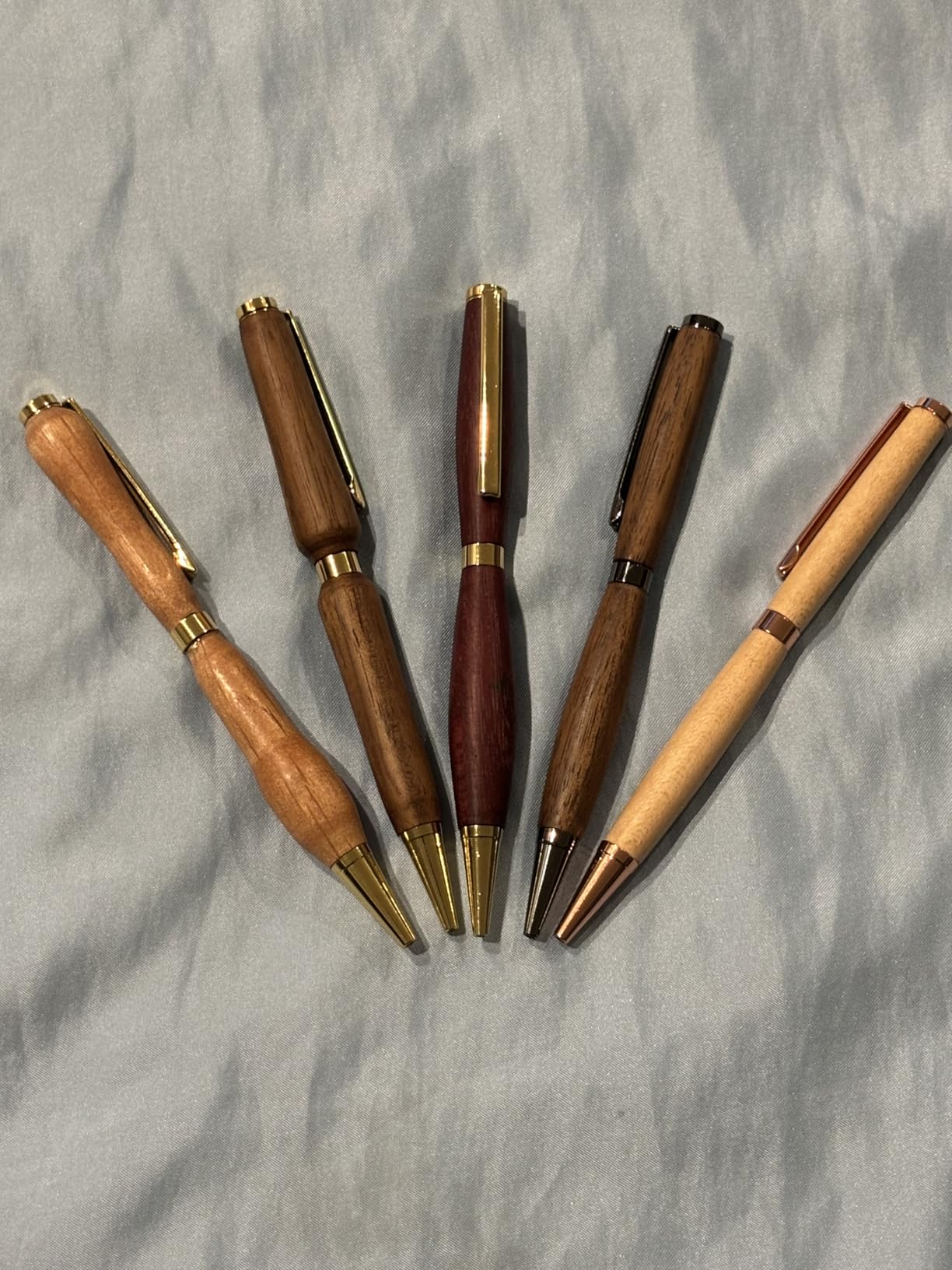 Colarr 20 Pcs 7mm Slimline Twist Pen Kit with Refill Wood, Assorted Color customer photo 1