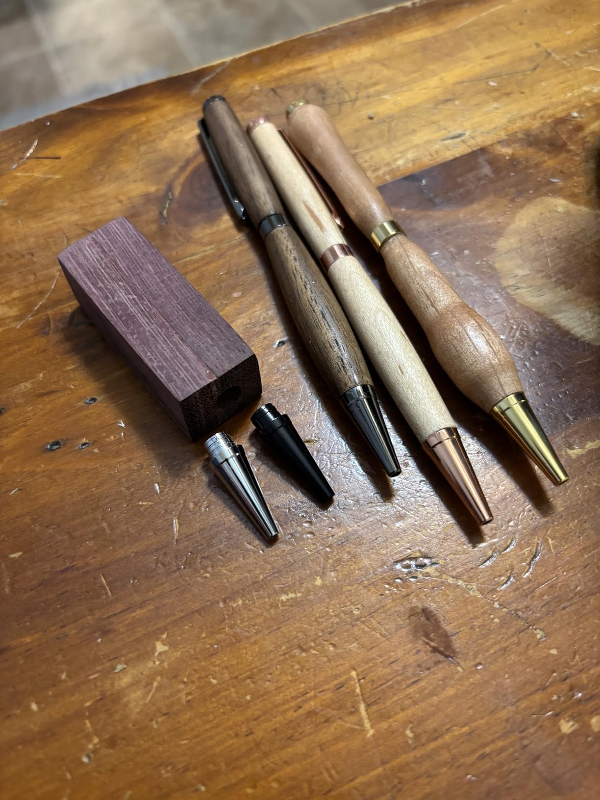 Colarr 20 Pcs 7mm Slimline Twist Pen Kit with Refill Wood, Assorted Color customer photo 2
