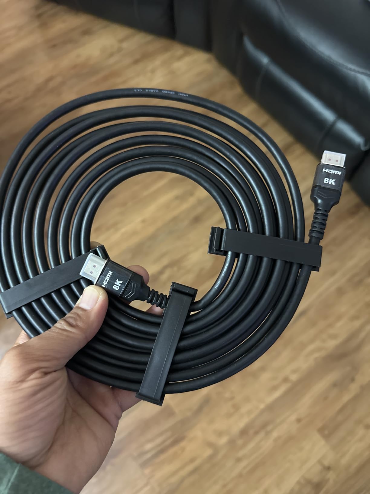 Highwings Long HDMI Cable 15 FT, 10K 8K 4K@240Hz Durable in-Wall CL3 Rated | Ultra High Speed HDMI 2.1 Cord, 48Gbps 144Hz 120Hz, eARC, HDCP, Ethernet, Compatible for Gaming Consoles PS5 Mini PC TV customer photo 2