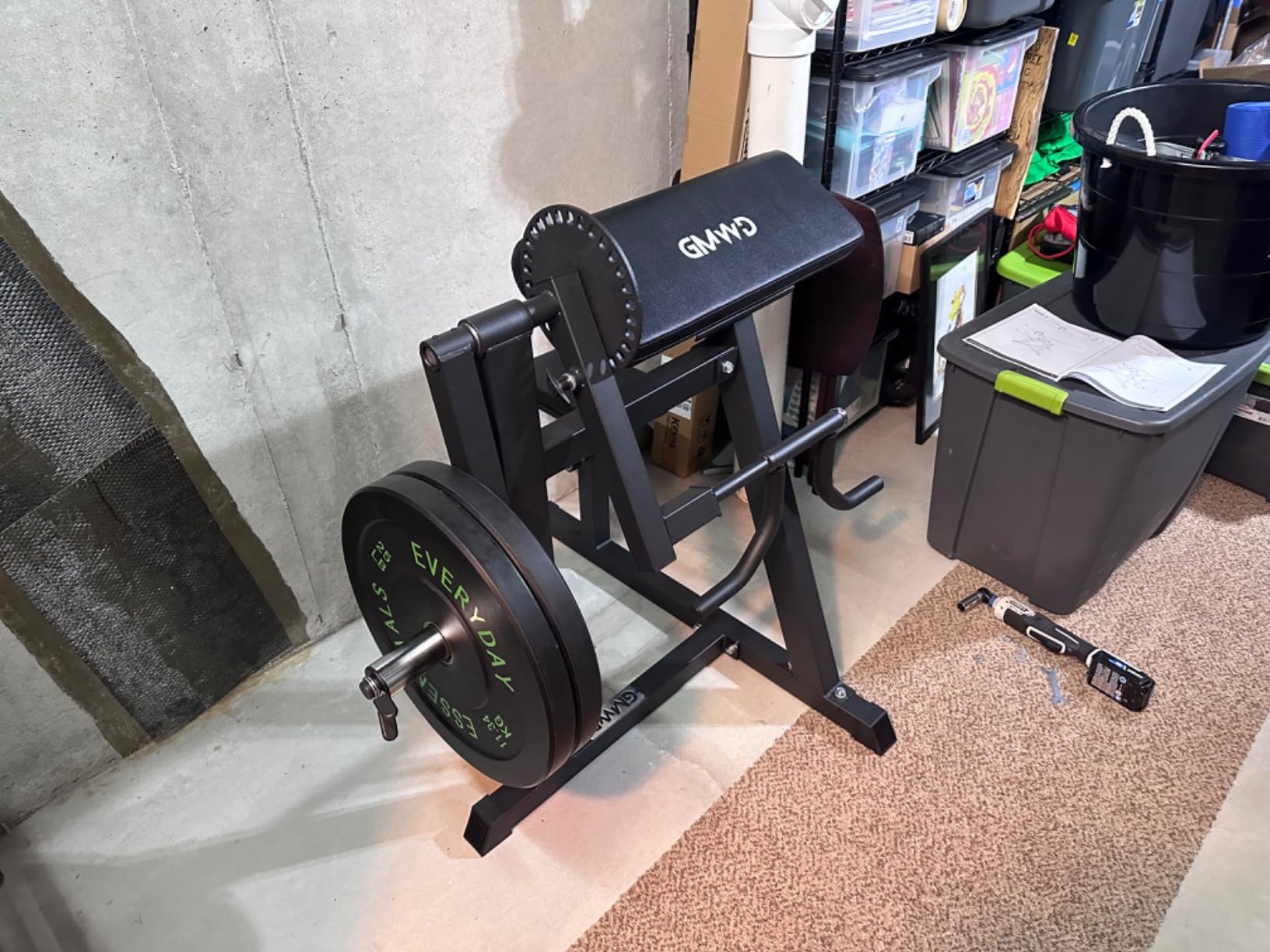 GMWD Bicep Tricep Curl Machine, 250LBS Plate Loaded Bicep Curls and Tricep Extension Machine, 2 in 1 Exercise Equipment for Home Gym Workout Station customer photo 1