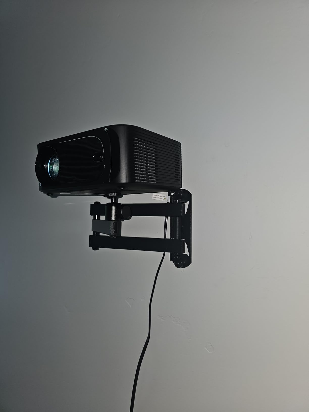 WALI Universal Projector Ceiling Wall Mount with Hidden Cable Management | Height Adjustable Projector Bracket, Wall Mount Holder for Projectors, 13.7