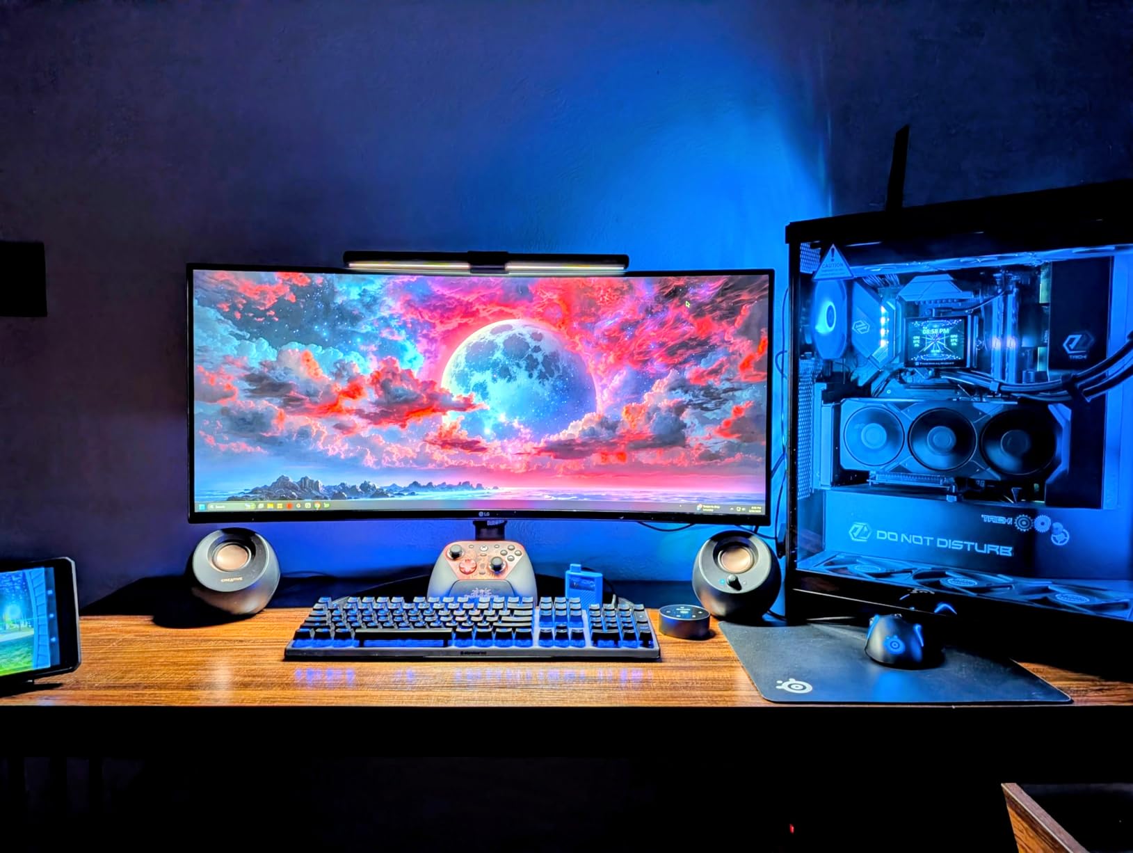 Quntis Monitor Light Bar with Remote, Eye-Care No Glare Computer Light Bar | Adjustable Brightness & Color Temperature, Space Saving Desk Lamp for Curved Flat Monitor Home Office Reading Gaming Study customer photo 2