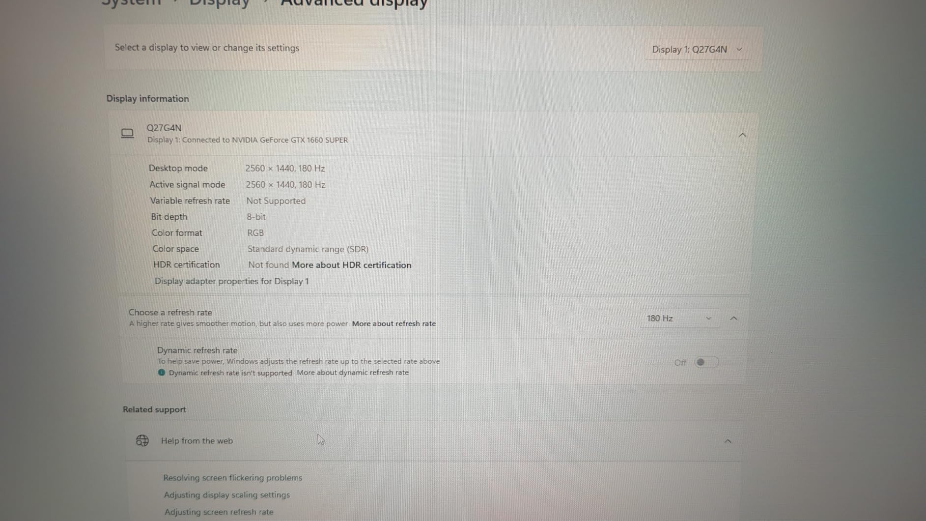 AOC 27 Inch Gaming Monitor 2K QHD 180Hz VA 1ms HDR, Q27G4XN | 2560x1440 Computer Monitor, Adaptive Sync, DP 1.4, HDMI 2.0, Height Adjustable, Earphone Out, VESA, 3-Year Zero-Bright-Dot customer photo 1
