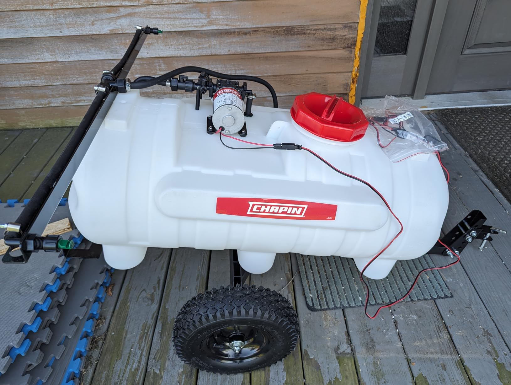 CHAPIN 97664 15-Gallon Tow-Behind ATV/UTV Sprayer, 2-Nozzle Boom customer photo 1