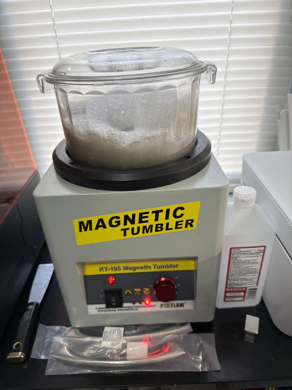 KT-185 Magnetic Tumbler Jewelry Polisher 180mm Polishing Barrel customer photo 2