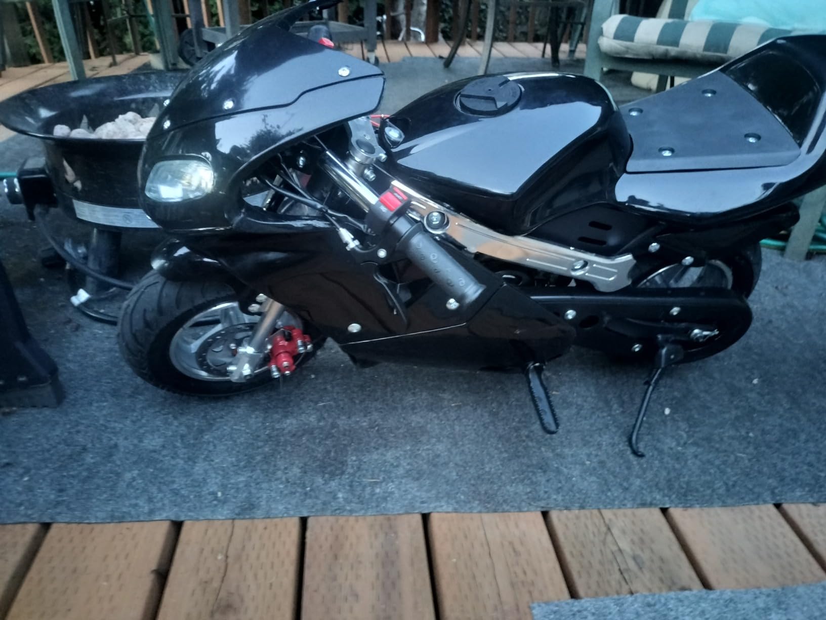 50CC 2-Stroke Gas Mini Motorcycle for Kids, 30MPH Pocket Rocket Bike customer photo 2