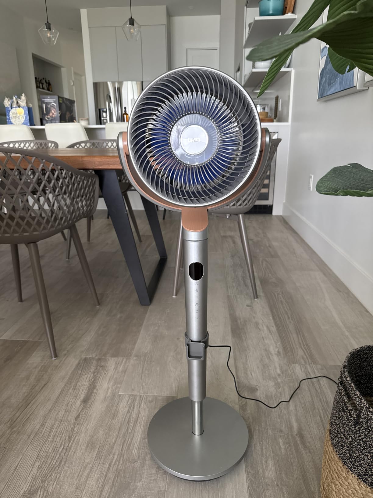 DREO Fan for Bedroom,120°+120° Oscillating Standing Fan, Quiet Pedestal Fan | 90ft, 8 Speeds, 3 Modes, 35-40