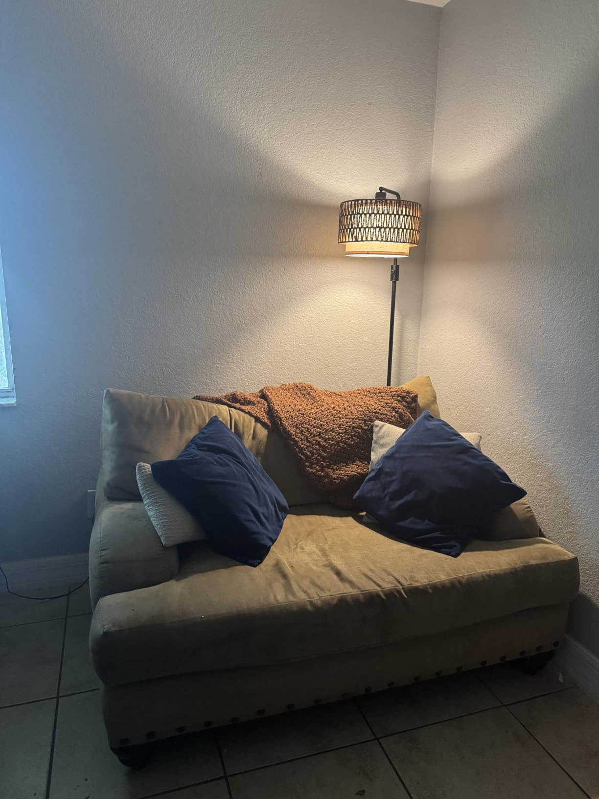 Nintiue Dimmable Floor Lamp, 1000 LM LED Edison Bulb Included, Arc Floor Lamps for Living Room Modern Standing Lamp Tall Lamps for Living Room Bedroom-Brass customer photo 2