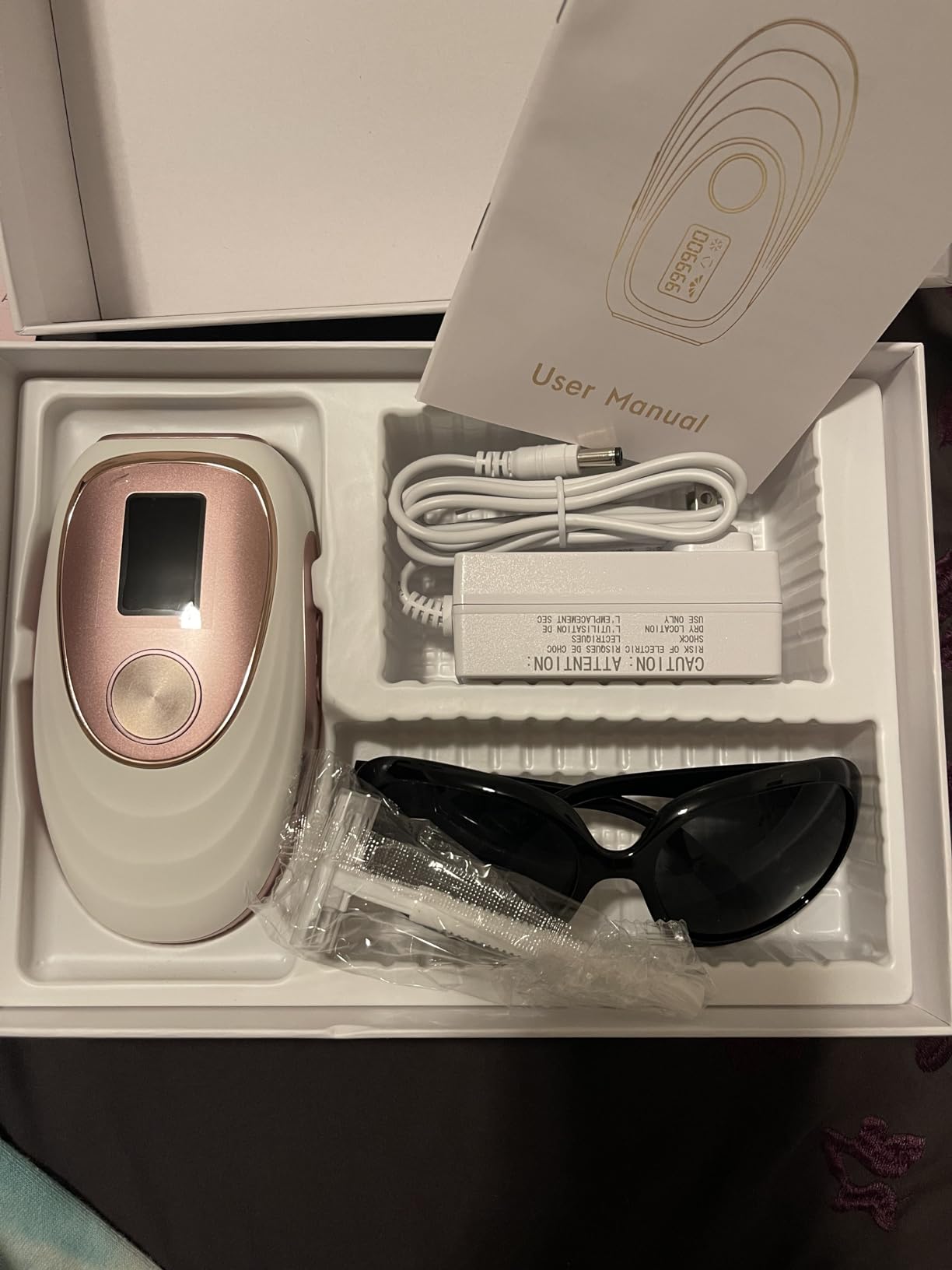 LYSMOSKI Laser Hair Removal, IPL Hair Removal with Ice-Cooling System for Painless & Long-Lasting Result, Safe At-Home Hair Remover Device for Armpits Back Legs Arms Face Bikini Line, Rose Gold customer photo 2