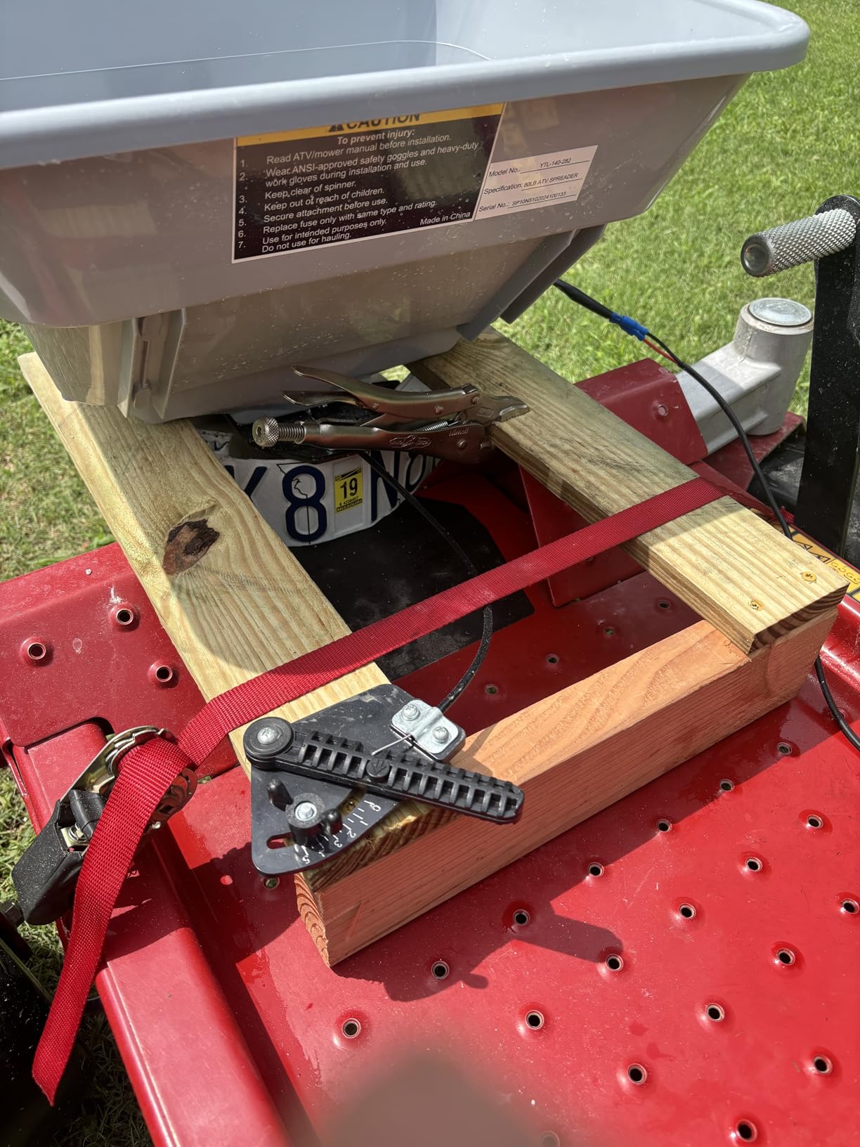 Yard Commander - 80 LB ATV/UTV Broadcast Spreader - 12-Volt Heavy Duty Motor - Salt, Seed, Fertilizer & More - Adjustable Drop Rate - Included Hopper Cover - Mounts to Front or Rear Utility Rack customer photo 2