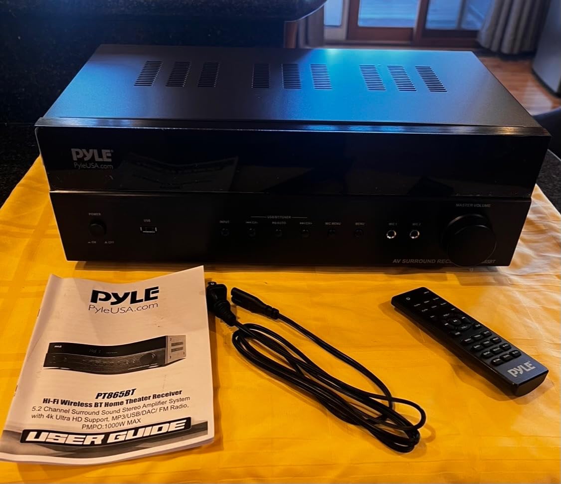 Pyle 5.2 Channel Hi-Fi Home Theater Receiver - 1000W MAX Wireless BT Surround Sound Stereo Amplifier with 4k Ultra HD Support customer photo 2