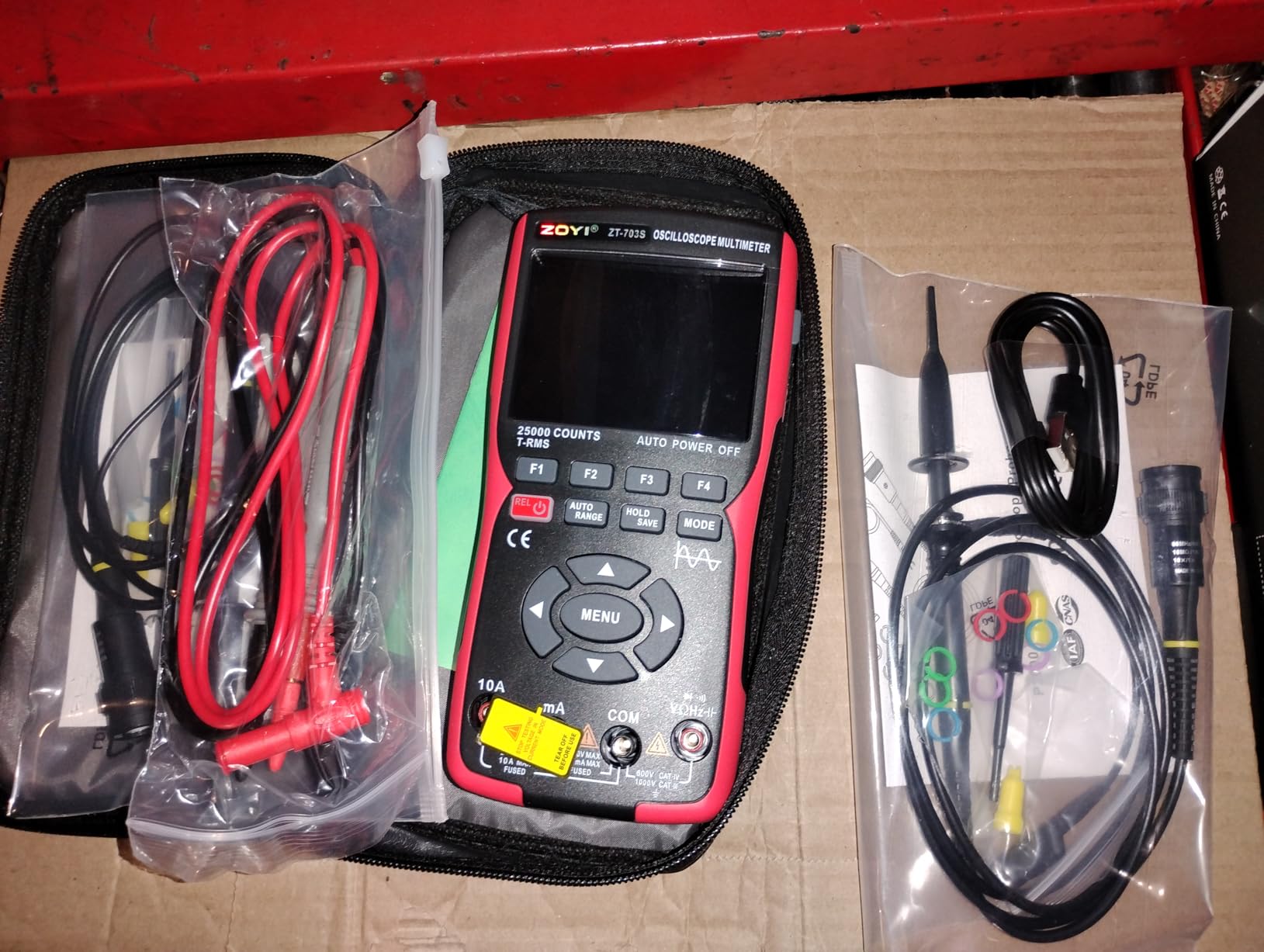3 in 1 Handheld Oscilloscope Automotive Dual Channel 50MHz with Digital Multimeter and Signal Generator customer photo 2