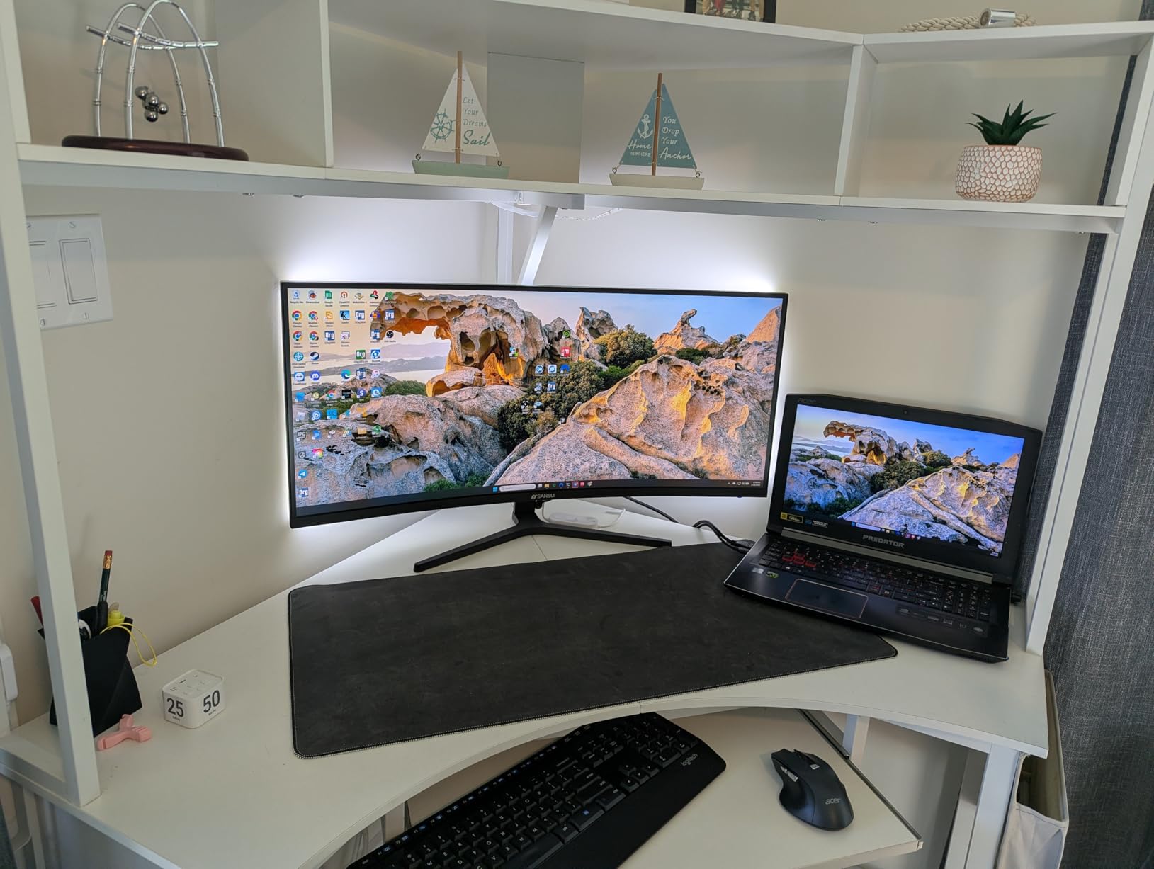 SANSUI 34-Inch Curved Gaming Monitor UWQHD 3440 x 1440P 200Hz Ultrawide | 34