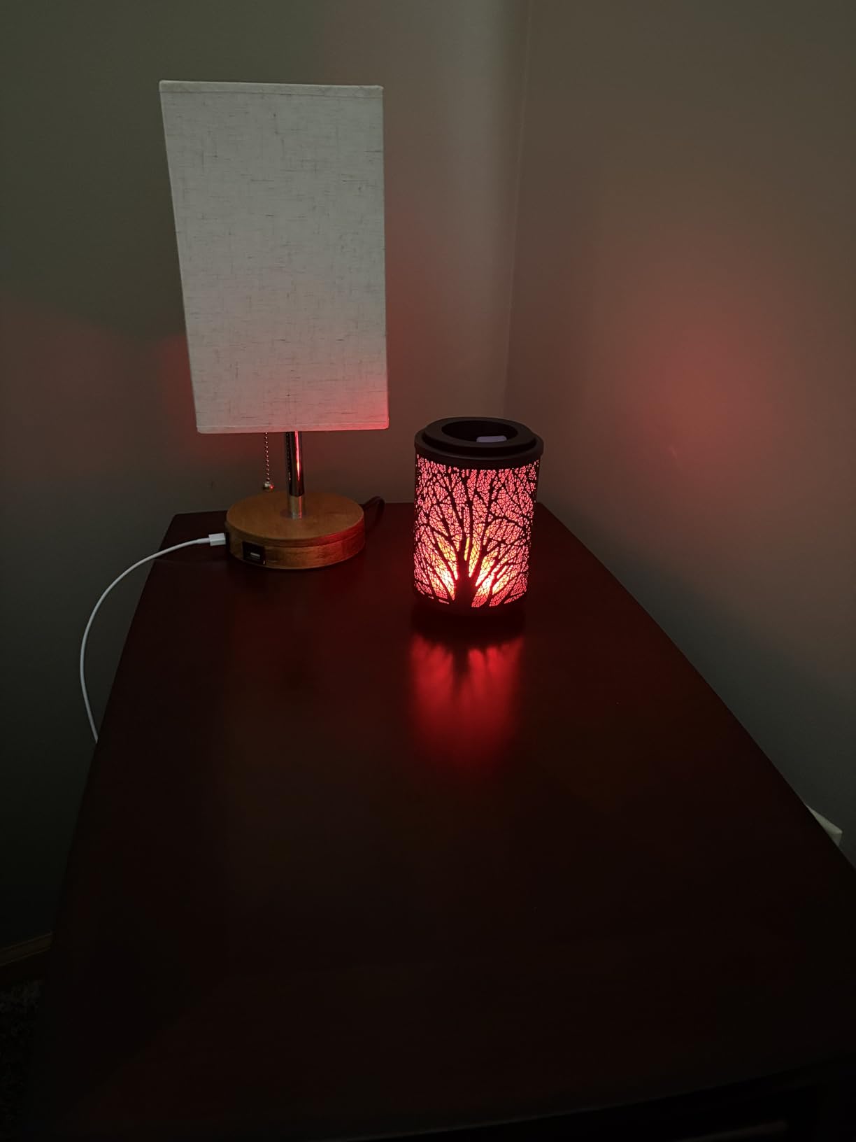 Leyoue Electric Wax Melt Warmer PTC Heating Plate with 7 Colors LED Changing Light Wax Warmer Fragrance Warmer for Home Office Gifts & Decor(Black Forest) customer photo 2