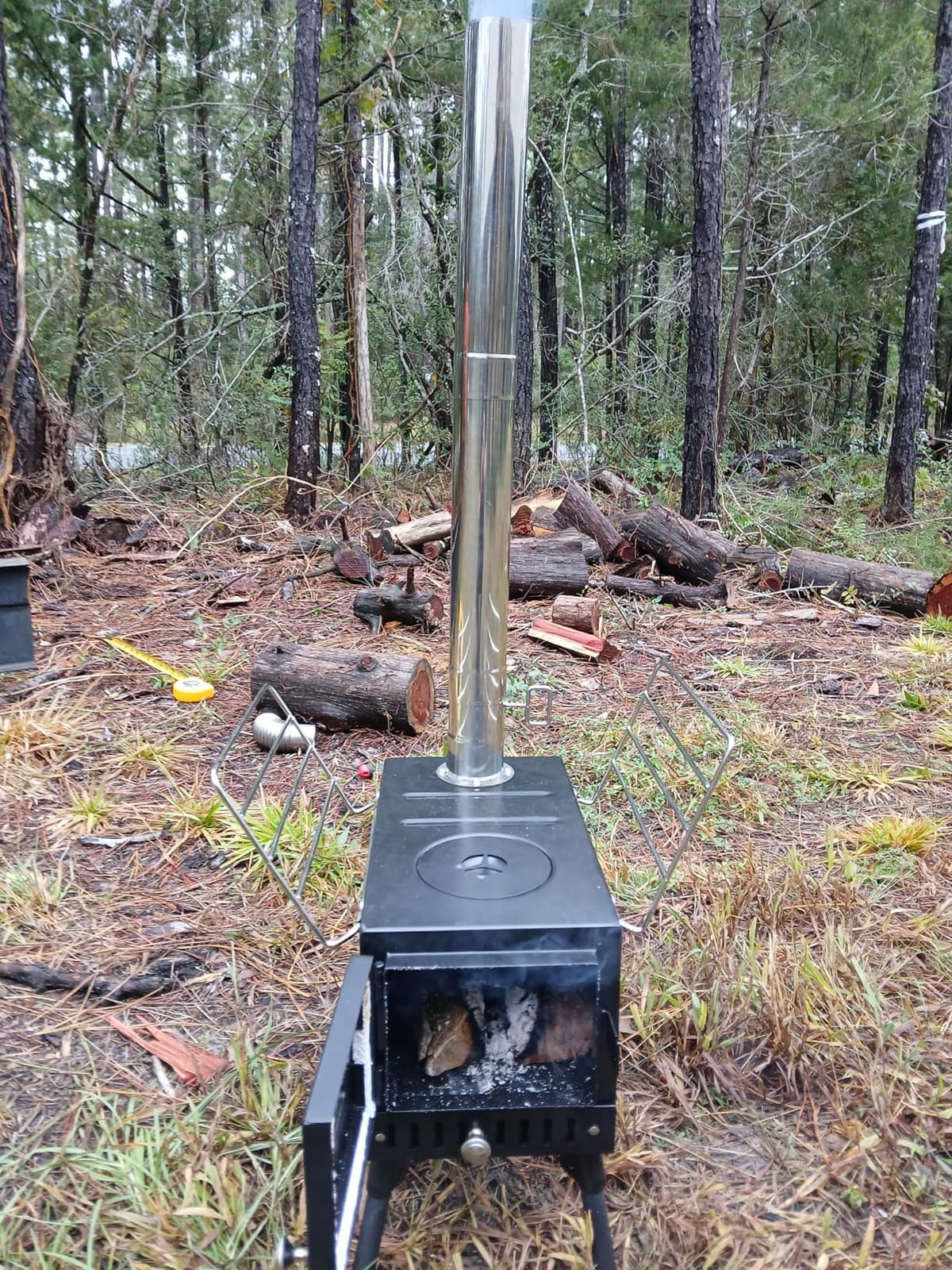 Tent Wood Stove, Temp Control Portable Hot Tent Stove for Camping customer photo 2