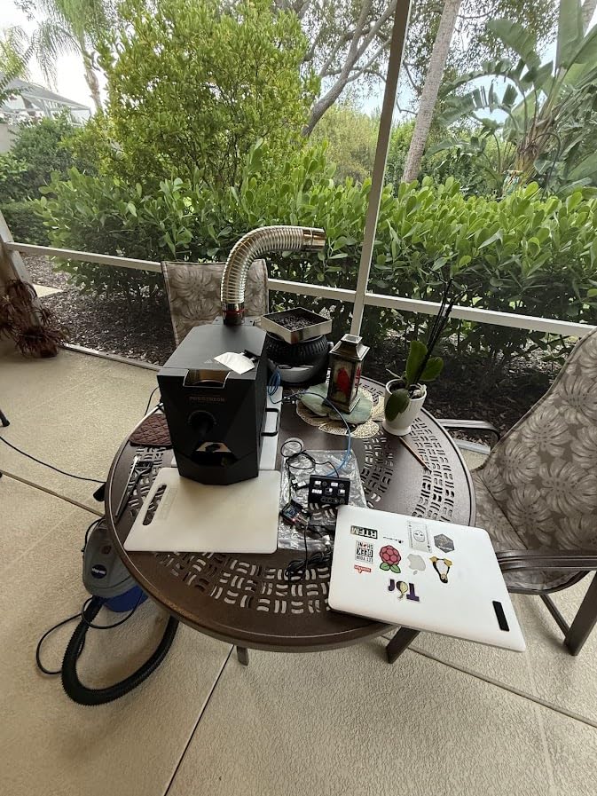 500g Automatic Coffee Roaster Machine for Home Use Wth Smoke Filter(Suitable for Light Roasting), The Smoke Pipes (Suitable for Medium and Dark Roasting) and Chaff Collector customer photo 1