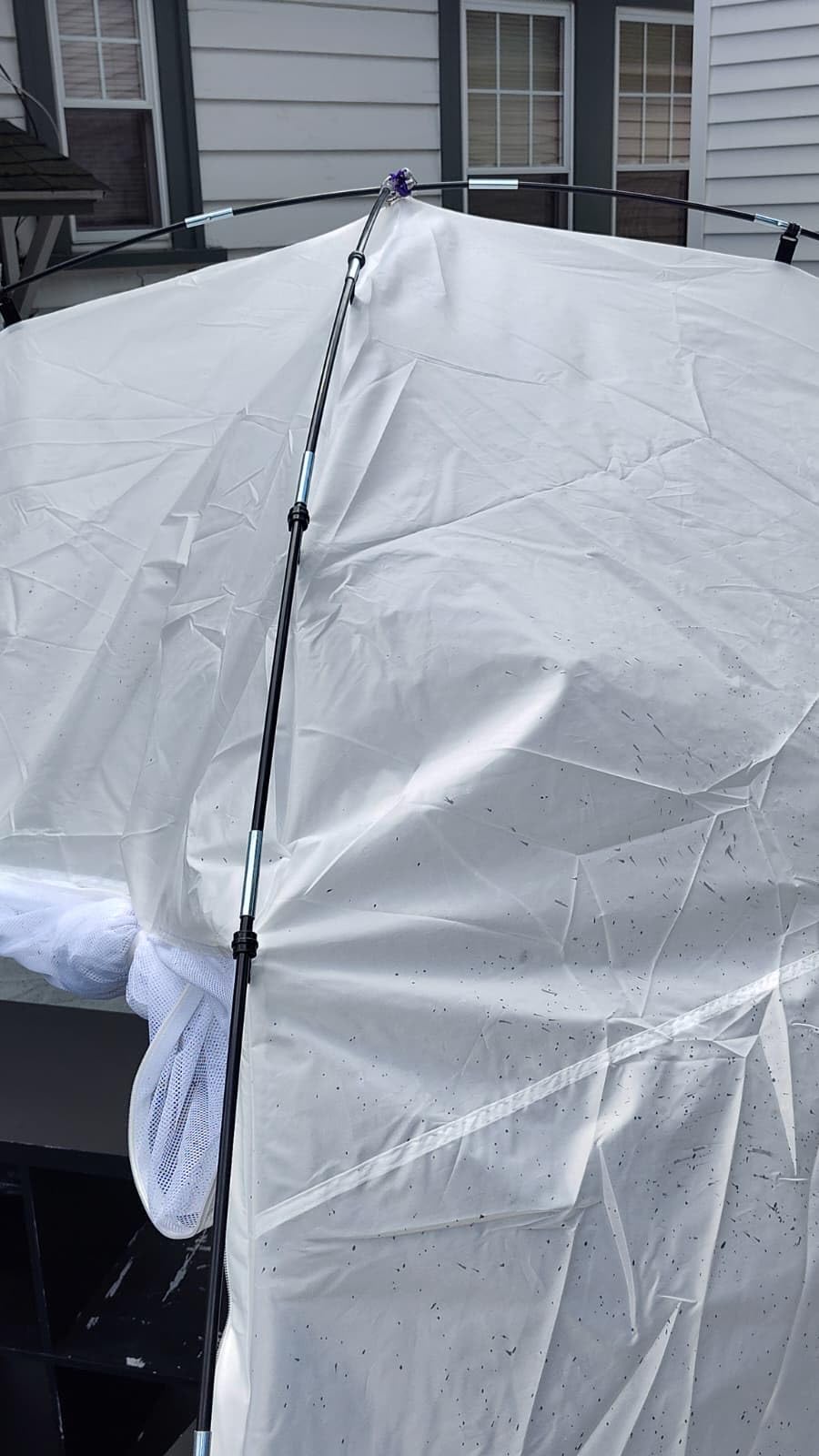 Siebwin 10x6x6.5ft Spray Paint Tent, Mesh Screen & Windproof Hooks, White customer photo 1