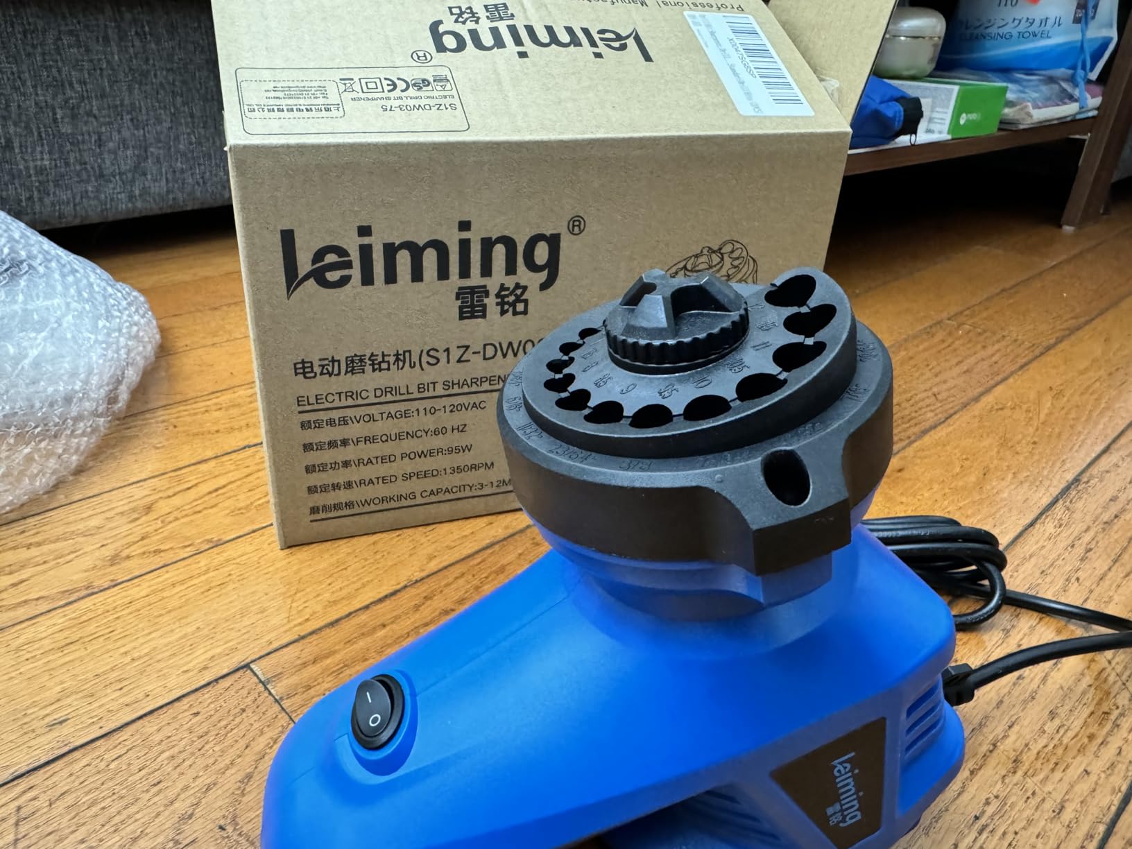 Drill Bit Sharpener, Electric Drill Bit Sharpener For All Bits(1/8''- 15/32''), Twist Drill Bit Sharpener Grinder, Portable Home Use Drill Bit Sharpener Machine, 130° Standard Drill Bits customer photo 2