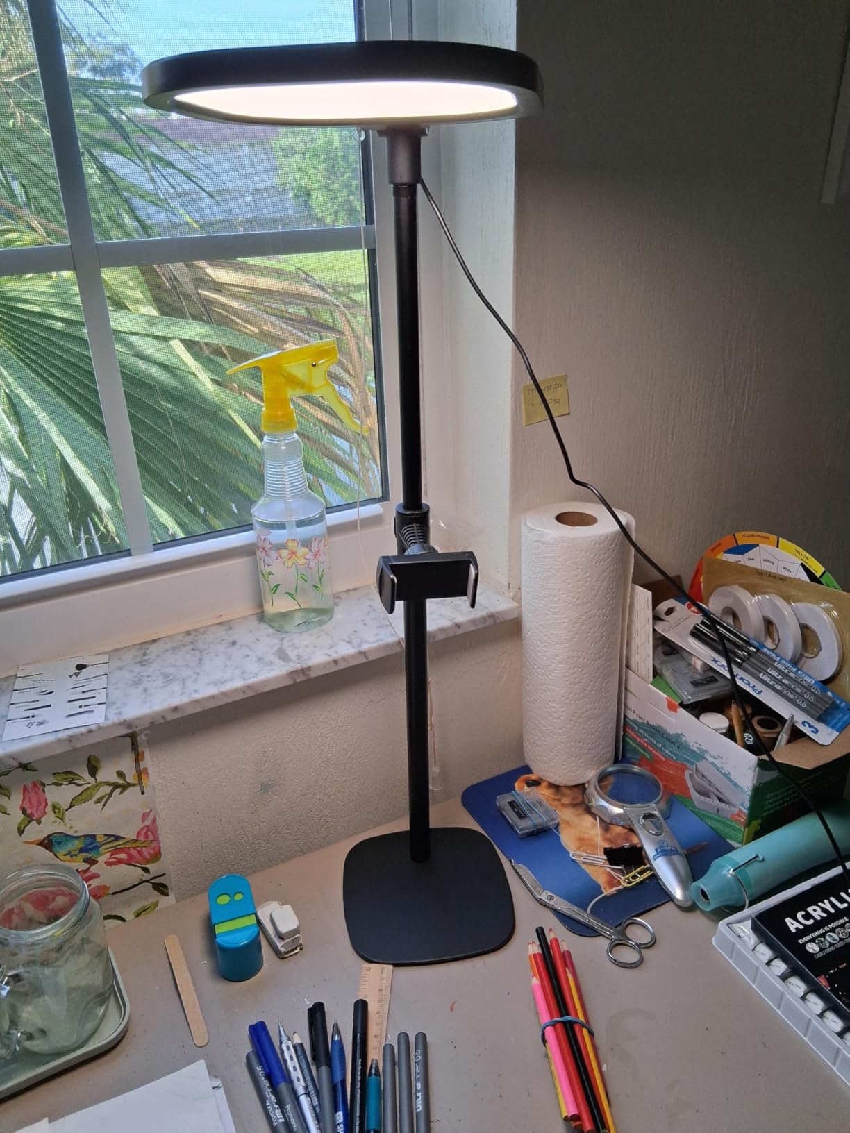 Zoom Lighting for Computer, Adjustable Desk Lighting for Video Calls, 30 Light Modes Video Conference Light, Desk Ring Light with Stand for Webcam, Meetings, Live Stream, Home Office. CRI 97.8 customer photo 1