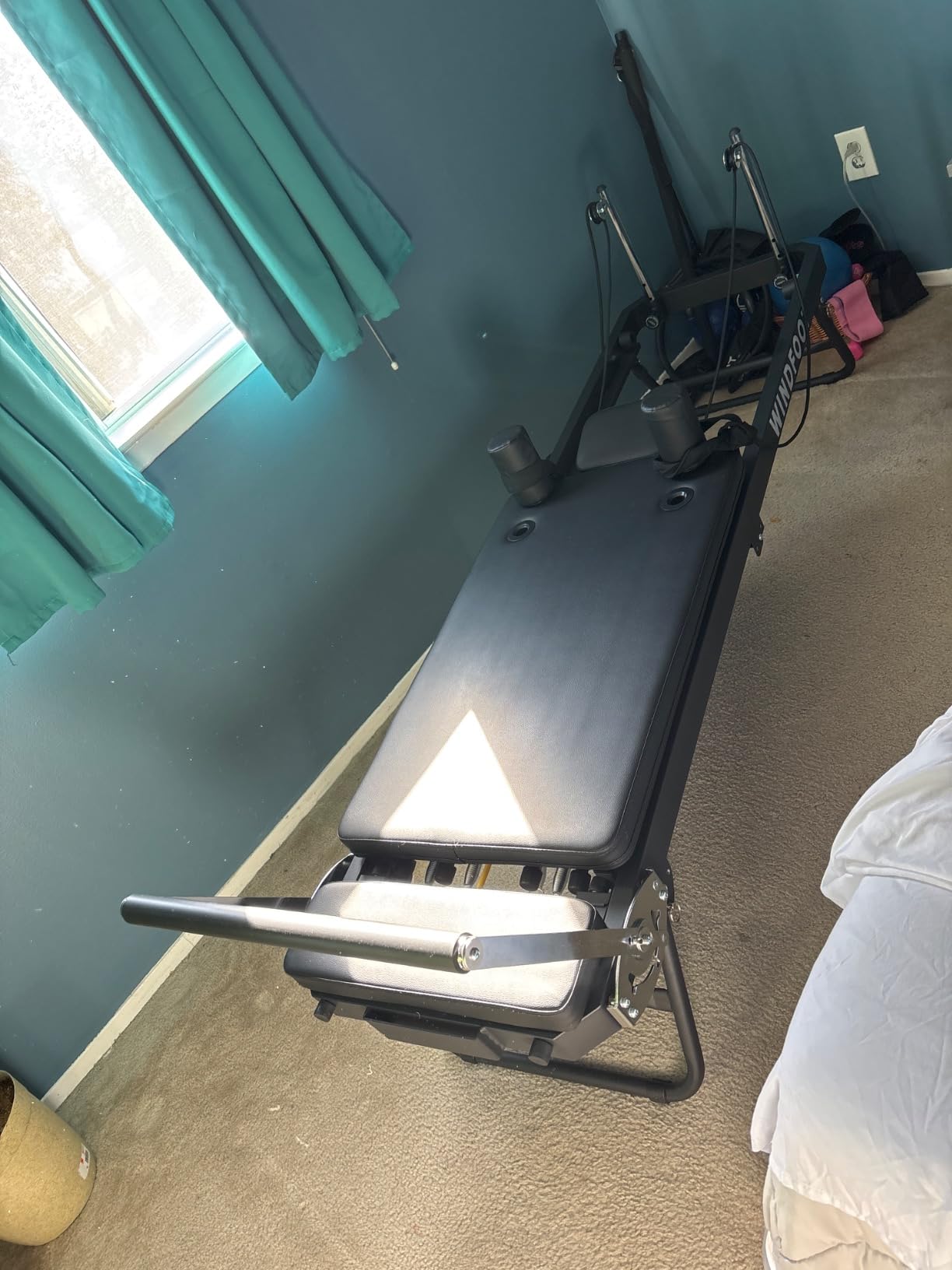 Pilates Reformer Machine Equipment with Springs & Cords for Home Workout, Foldable Pilates Equipment with Jump Board for All Level Users customer photo 1