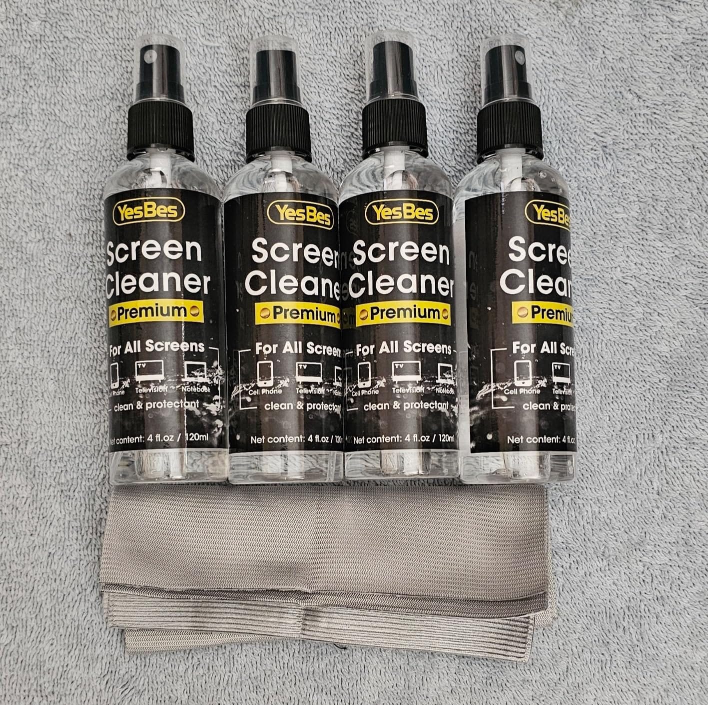 Screen Cleaner Spray 16oz (4oz x 4 Pack) - TV & Computer Screen Cleaner with 2 Microfiber Cloths for Multiple Devices customer photo 2