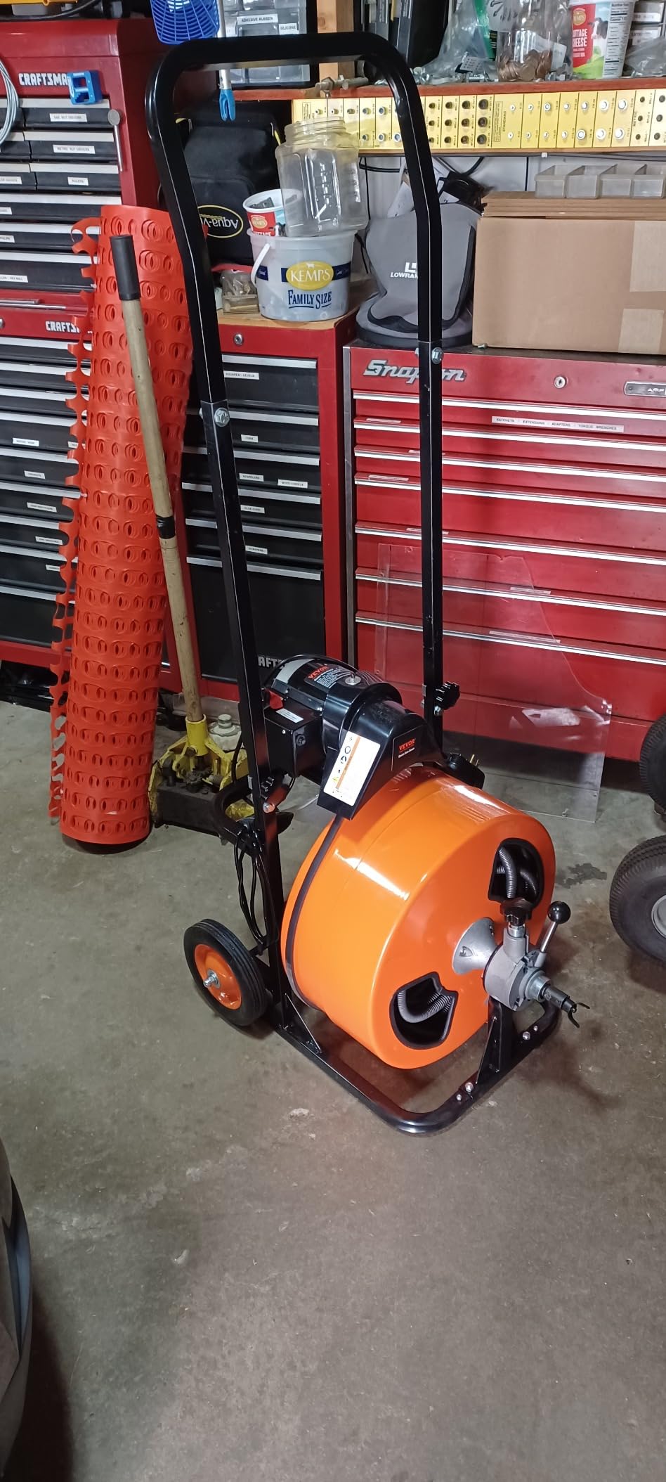 VEVOR Drain Cleaner Machine 100FT x 3/4 Inch Auto Feed Sewer Snake Auger customer photo 2