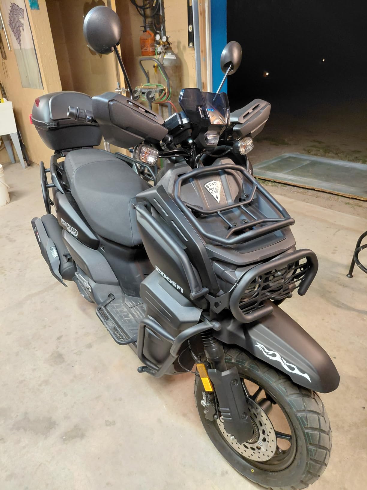 HHH Upgraded Tank 200 EFI Scooter TANK 200 Motorcycle 200cc Motorcycle Scooter Street Bike Fully Automatic with Matching rear trunk ( Black) customer photo 2