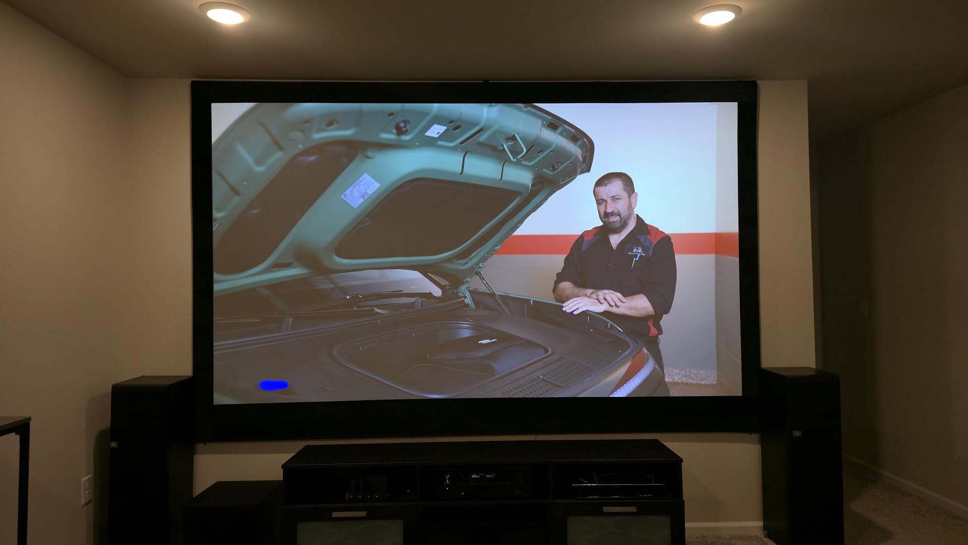 ViewSonic LS901-4K 4K UHD Laser Projector 5500 Lumens, HDR Home Theater, Dual HDMI, 1.7x Optical Zoom, 4 Corner Adjustment, Keystone, 4K HDR/HLG, LAN Control, Ceiling Mount, Golf Simulation customer photo 1