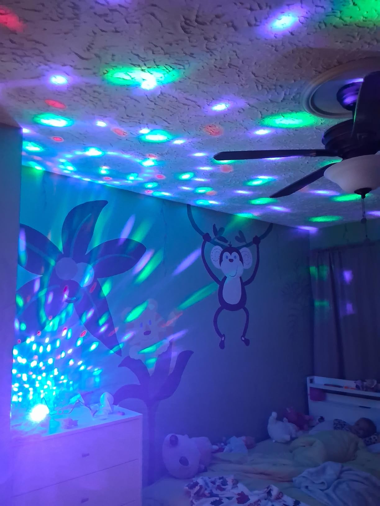 Disco Ball Light, Party Disco Strobe Ocean Star Projector DJ Dance Light Sound Activated with Remote Control Stage Rave for Parties Bar Birthday Wedding KTV Christmas Halloween Dancing Decor customer photo 2