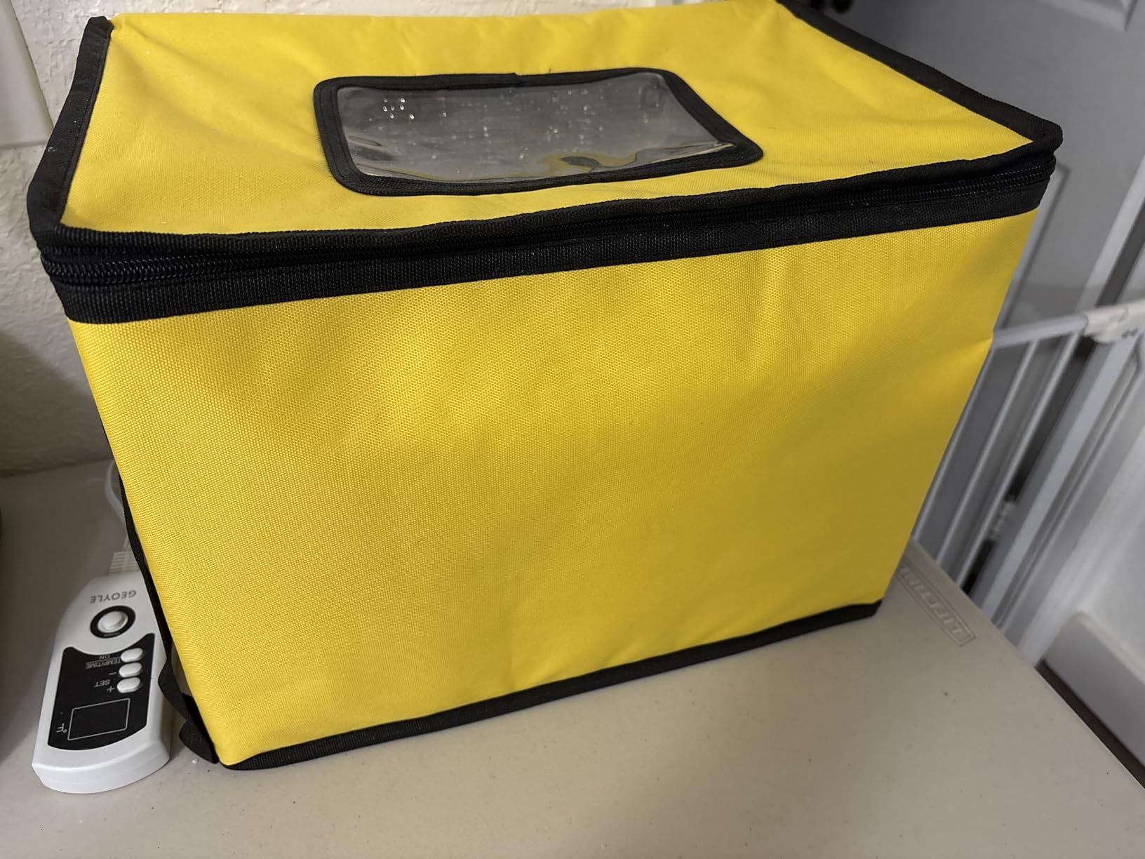 Bread Proofing Box Heated, Foldable Dough Proofer Temperature/Timer Control Sourdough Warmer for Making Bread, Pizza,Yogurt, Natto and Handmade Soap Red, 10.6 * 10.6 * 10.6inch customer photo 1