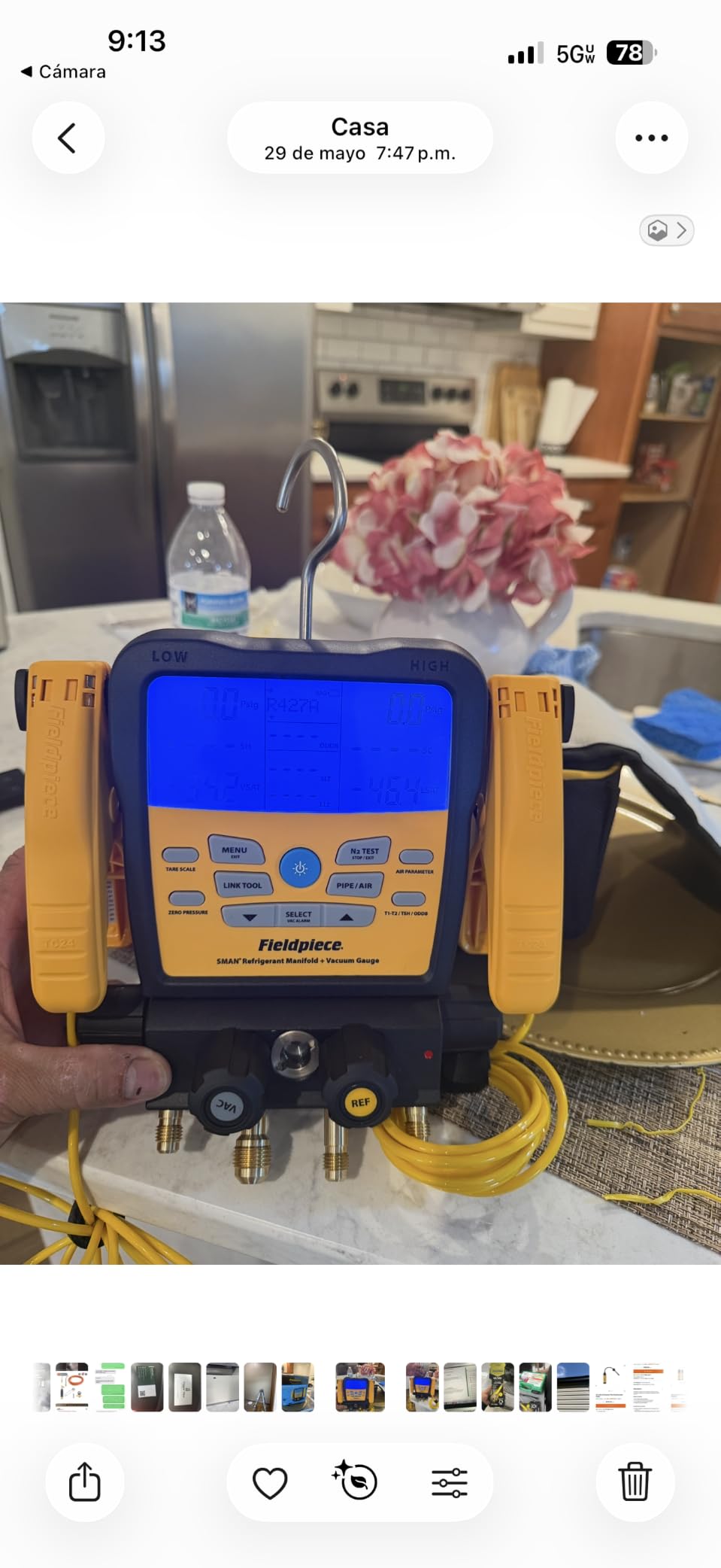 Fieldpiece SM482V Wireless 4-Port SMAN Refrigerant Manifold with Vacuum Gauge – Air Conditioning/Refrigerant Digital Gauges for HVAC & Refrigeration customer photo 2