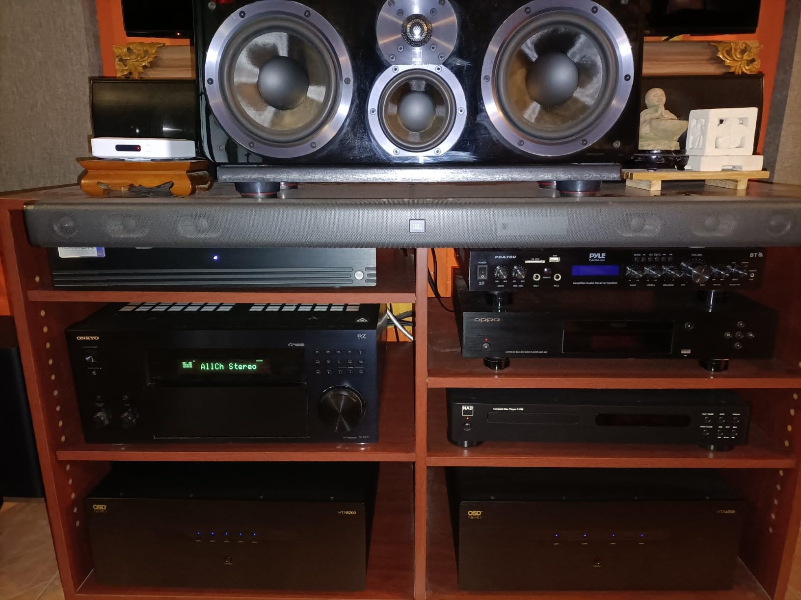 OSD Audio Nero HTA4200 Multi Channel (4X) 200W/Ch Home Theater Amplifier, Bridgeable 300W/Ch customer photo 1
