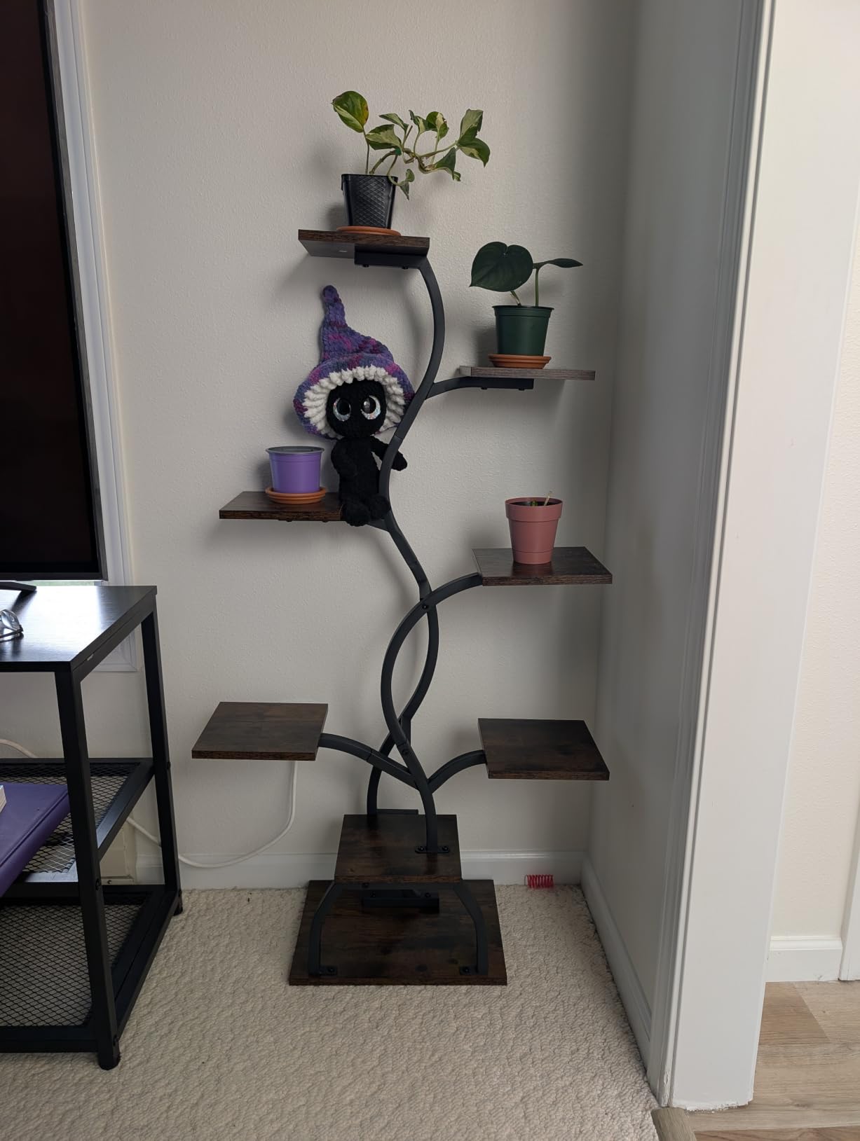 Plant Stand Indoor with Grow Light - 8 Tiered Corner Plant Shelf Indoor customer photo 1