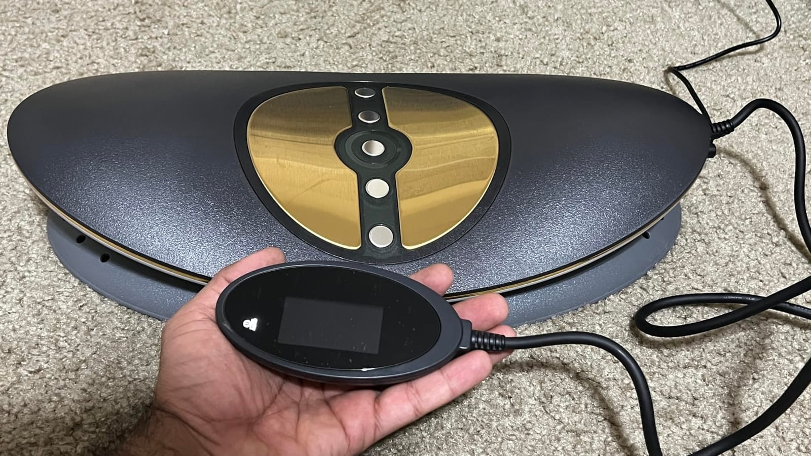 Electric Lumbar Traction Device, Multifunctional Back Traction Device with Dynamic Airbag Traction, 20-Level Electrotherapy, 3-Level Vibration Massage and Thermal Therapy from 113 to 131℉ customer photo 1