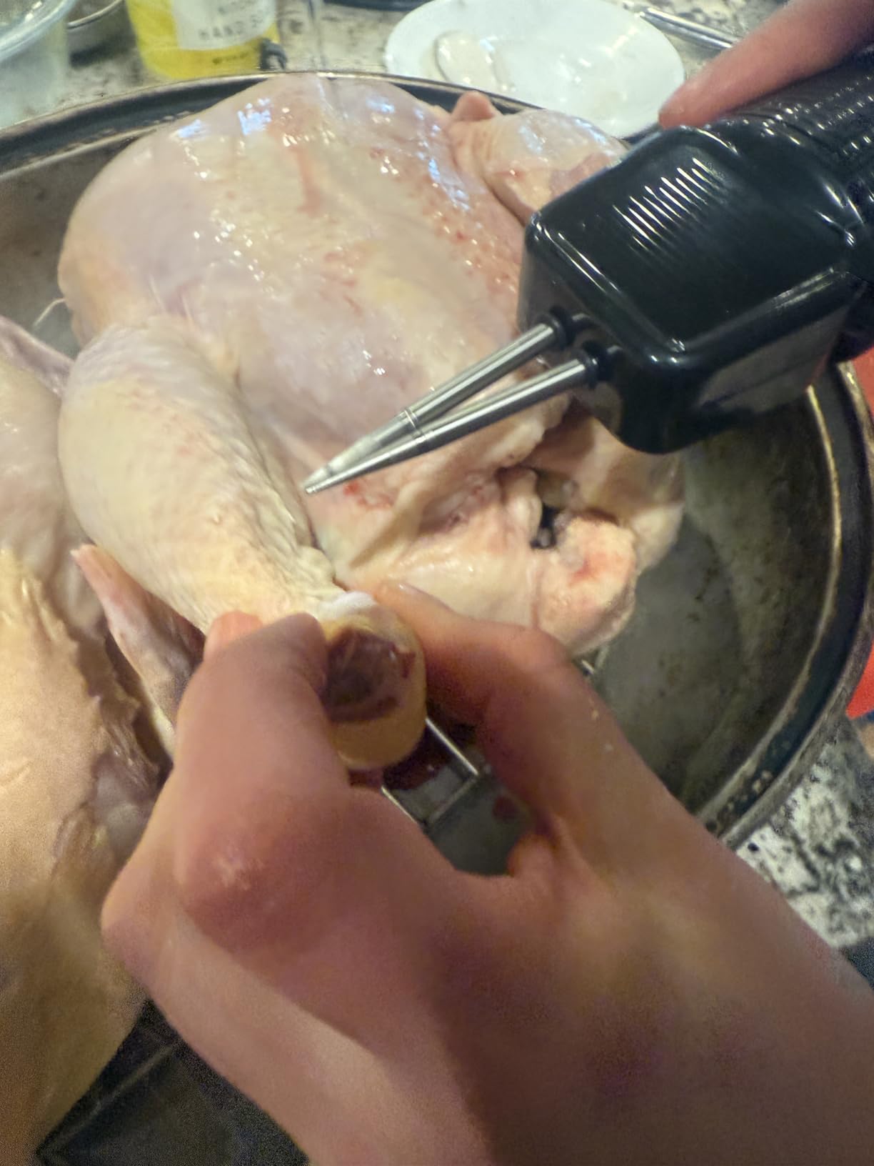 Heavy-Duty Electric Chicken Plucker, High-Power Cordless Poultry Feather Remover with Auto-Adjusting 304 Stainless Steel Tweezer Head (Black) customer photo 2