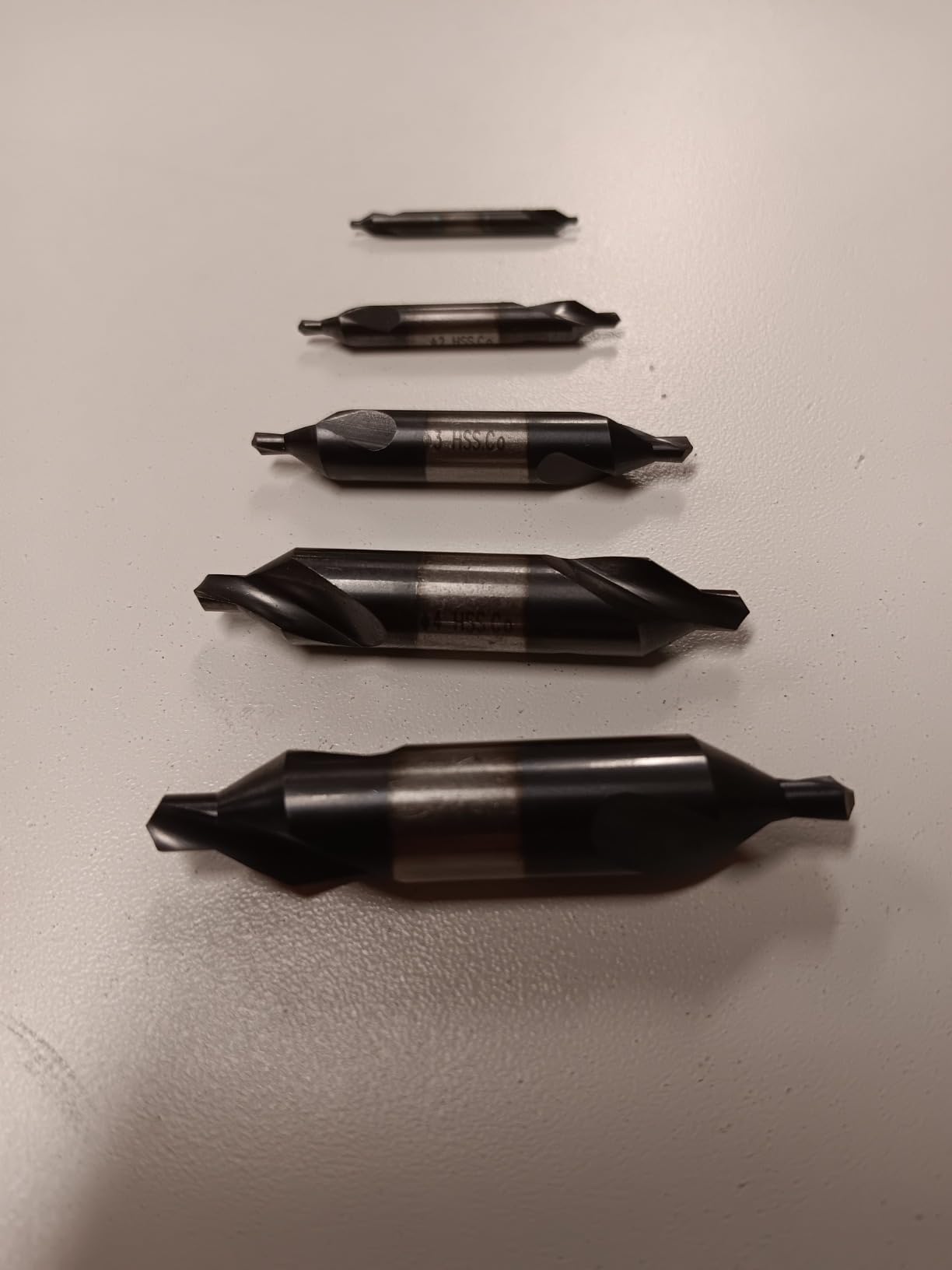 Center Drill Bit Set HSS.Co Cobalt containing high-Speed Steel TiAlN Coated Suitable for Hardened Steel, Stainless Steel, Alloy Steel, Copper and Other Hard Metals Metric 1-5mm (5pcs) customer photo 2