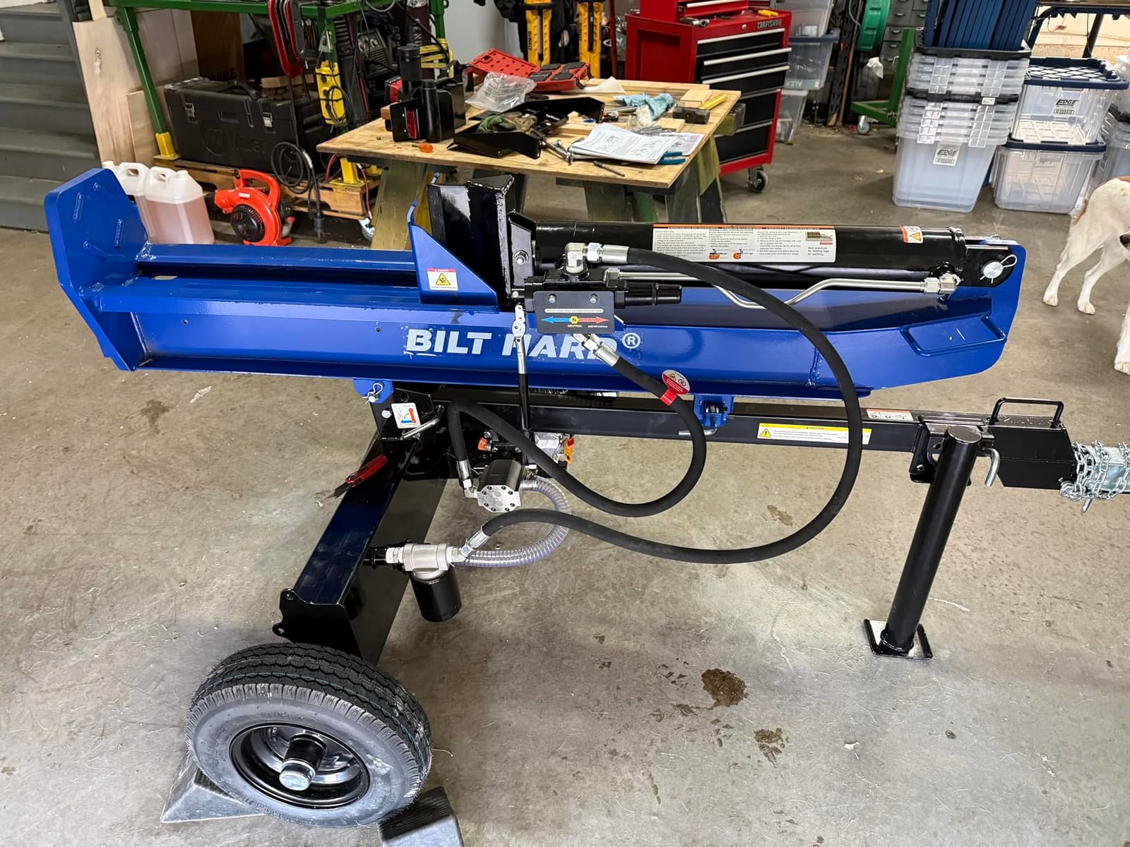 BILT HARD 40-Ton Gas Powered Log Splitter, Horizontal/Vertical Full Beam Wood Splitter with Auto Return, 4-Cycle 389cc OHV Engine, 2 Stage Gear Pump, Gas Firewood Splitting Wood Machine customer photo 1