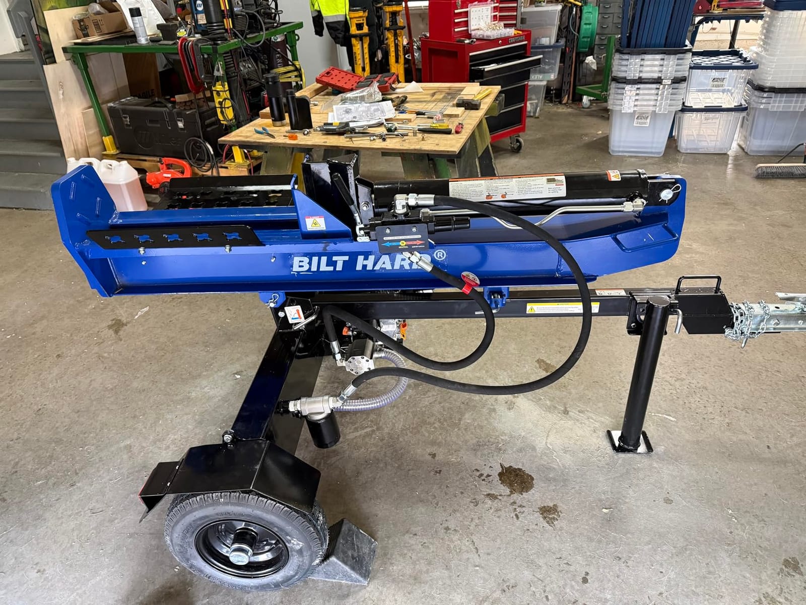 BILT HARD 40-Ton Gas Powered Log Splitter, Horizontal/Vertical Full Beam Wood Splitter with Auto Return, 4-Cycle 389cc OHV Engine, 2 Stage Gear Pump, Gas Firewood Splitting Wood Machine customer photo 2