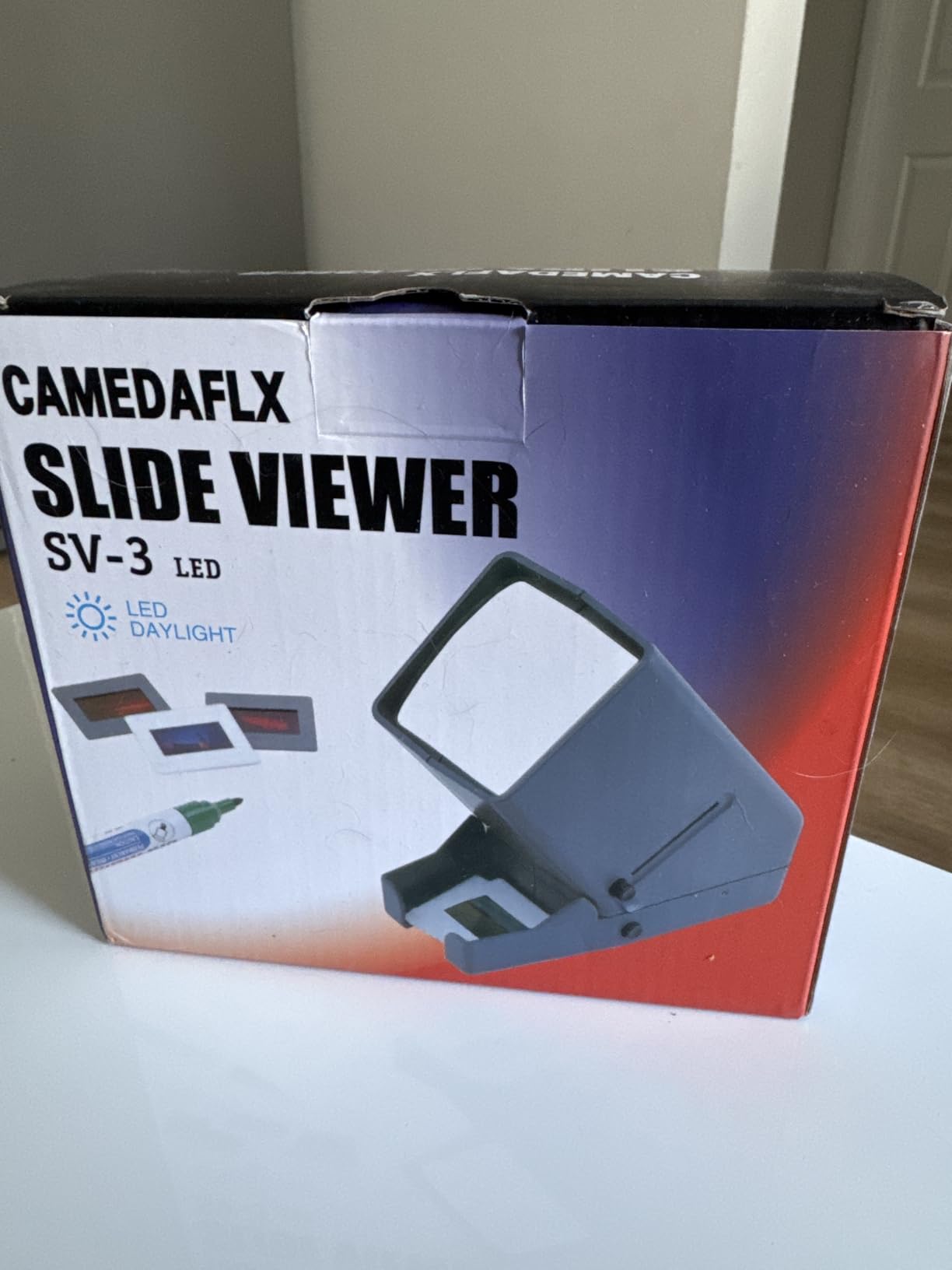 SV-3 35mm Slide & Film Viewer - Slide Viewer with 3X Magnification and LED-Lighted Viewing for 35mm Slides and Film Negatives, USB or Battery Powered (Include USB Cable) customer photo 2