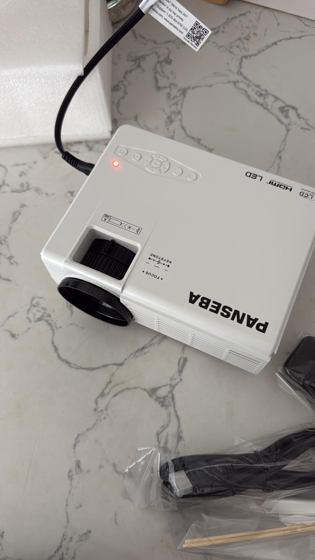 【Netflix Ready】PANSEBA Smart Mini Projector with 1080P HD, 5G WiFi & 2 Way Bluetooth, Portable Outdoor Movie Projector for Phone/Laptop/Games customer photo 2