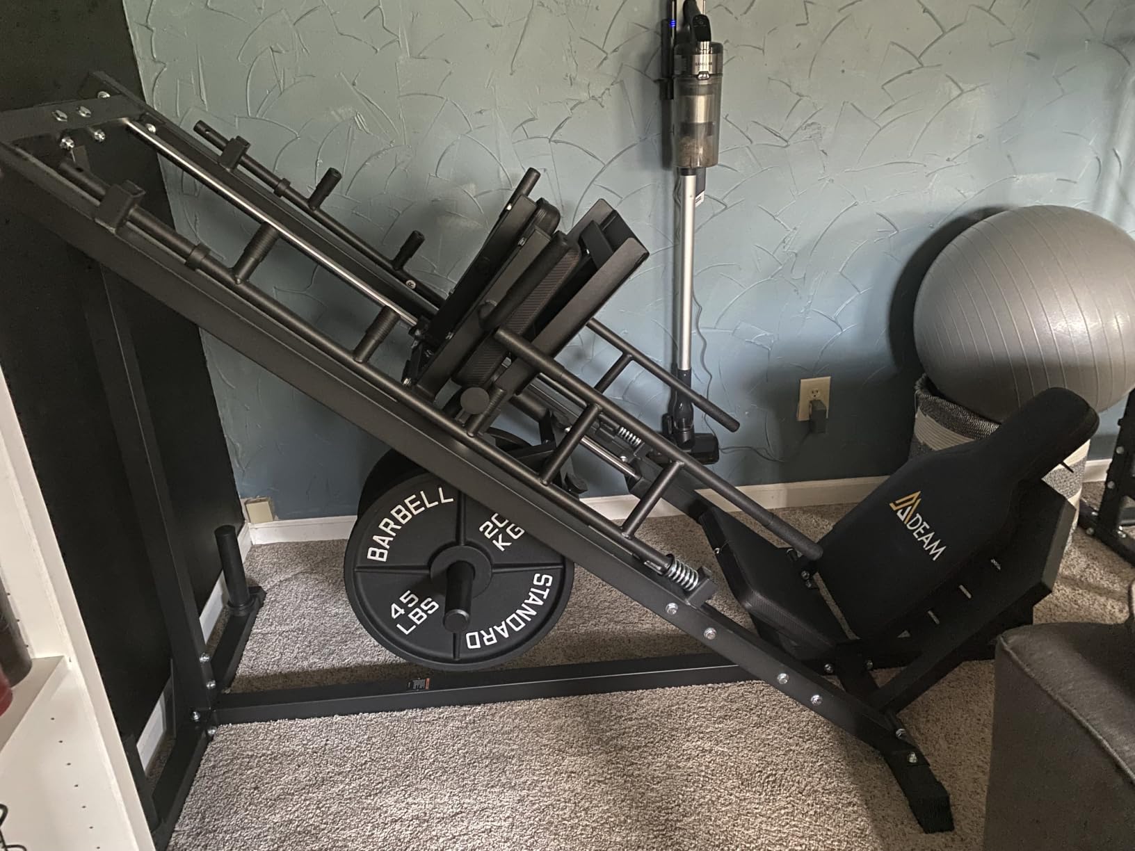 Mdeam Leg Press Hack Squat Machine,Leg Press Machine with Linear Bearing customer photo 1