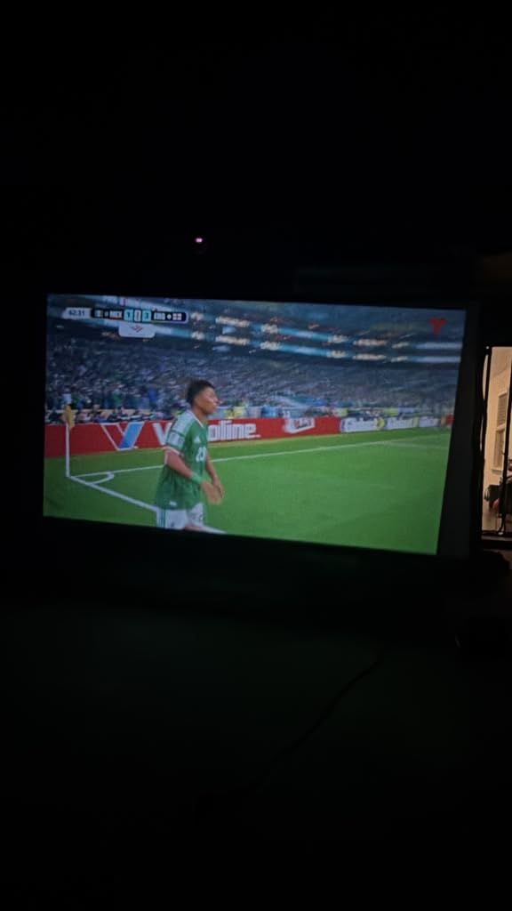 120 Inch Outdoor Projector Screen with Stand, 16:9 4K HD Portable Movie Screen, Lightweight Indoor Outdoor Projector Screen, Wrinkle-Free Screen with Carry Bag for Backyard, Camping, Home Theater customer photo 1