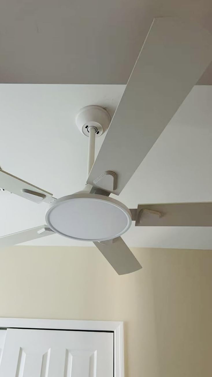 OJX Ceiling Fans with Lights, 52 inch Ceiling fan with Light and Remote/APP Control, 3CCT, Quiet DC Reversible, Dimmable, Modern Ceiling Fan for Bedroom, Living Room, Kitchen, Indoor/Outdoor Use customer photo 1