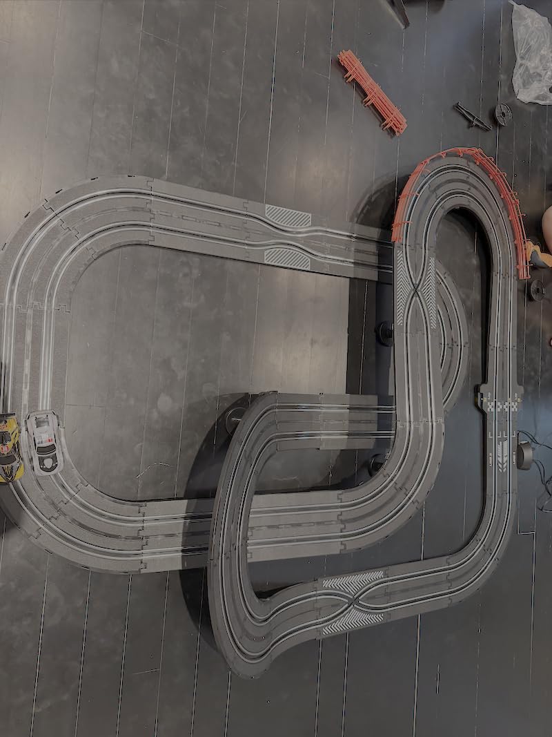2 in 1 Slot Car Race Track Sets with 4 Slot Cars, 1:43 Electric Car Track for Boys, Dual Racing Game Lap Counter Circular Slope Track Sets, Birthday Gifts Toys for Boys Kids Ages 6 7 8 9 10 11 12 customer photo 2