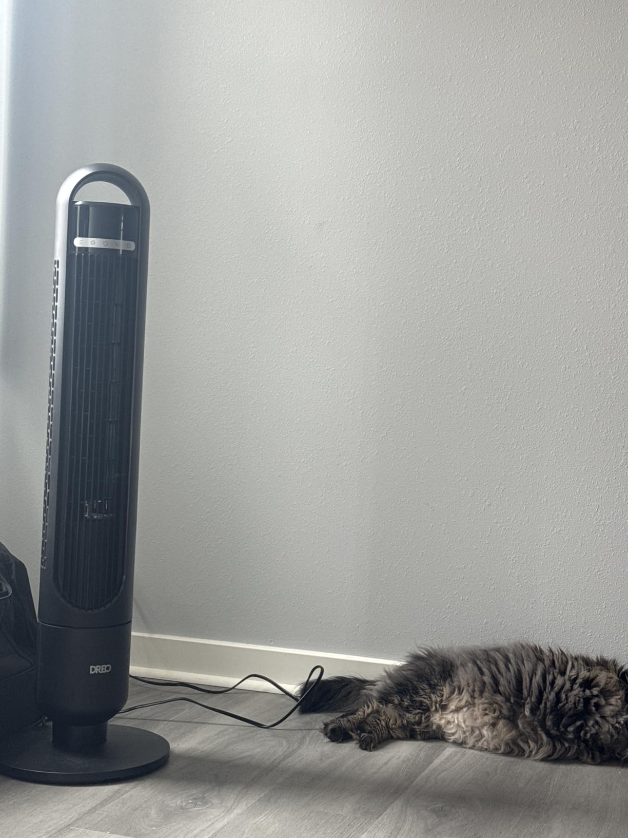 DREO Tower Fan for Bedroom, 26ft/s Velocity, 90° Oscillating, 8H Timer customer photo 1
