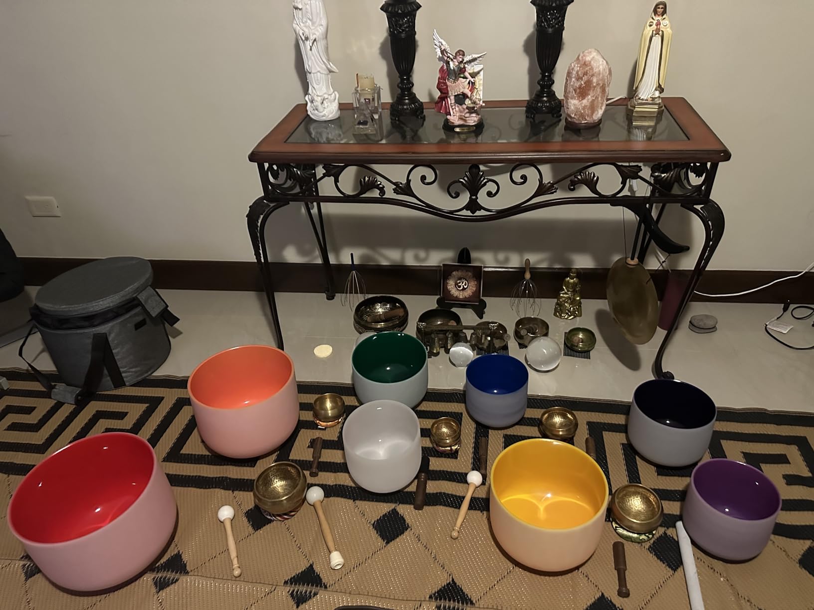 432HZ 8 Inch C Note Root Chakra Frosted Quartz Crystal Singing Bowl customer photo 2