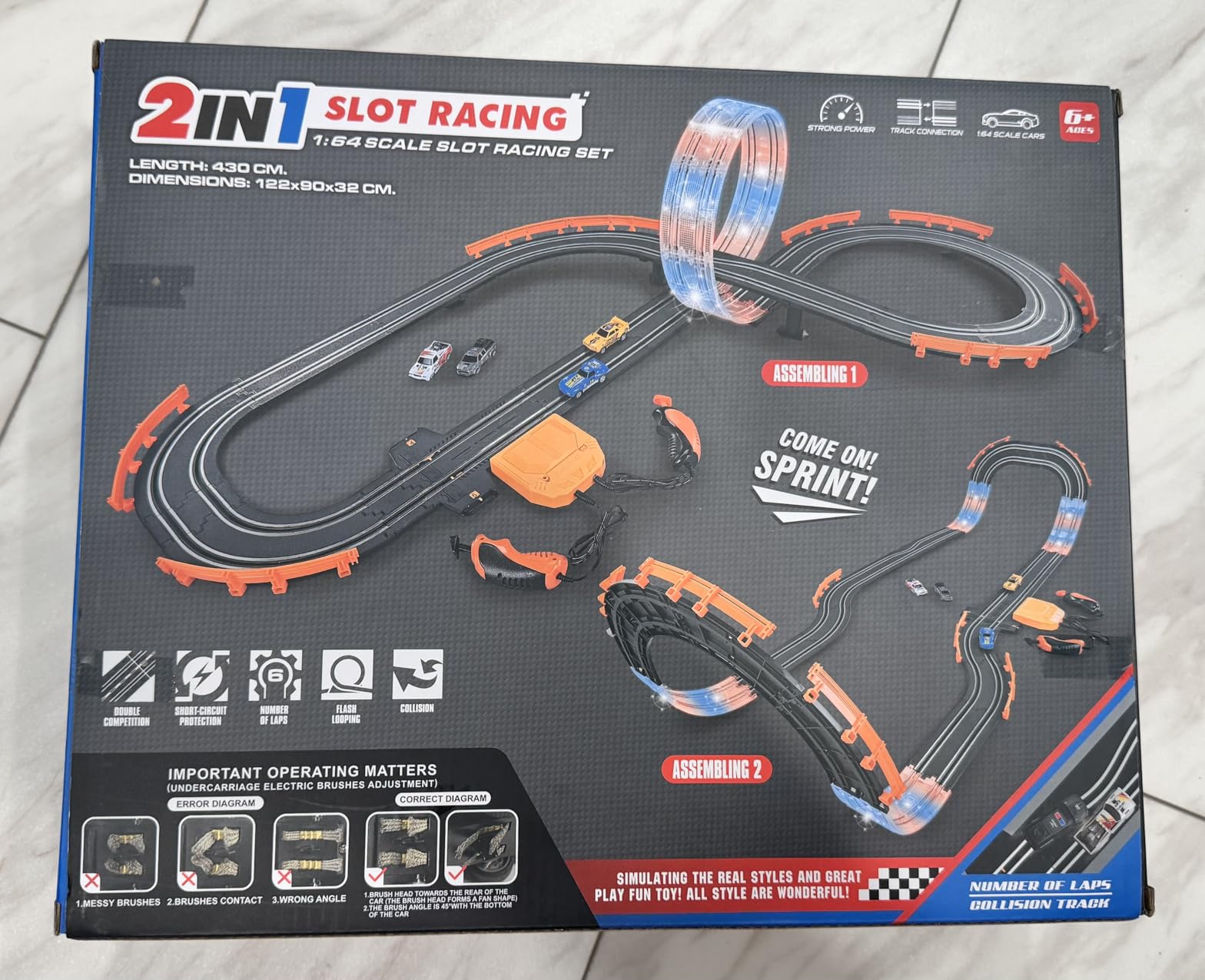 Slot Car Race Track Sets with 4 Slot Cars, Kids Boys Toys Ages 4-8 customer photo 2