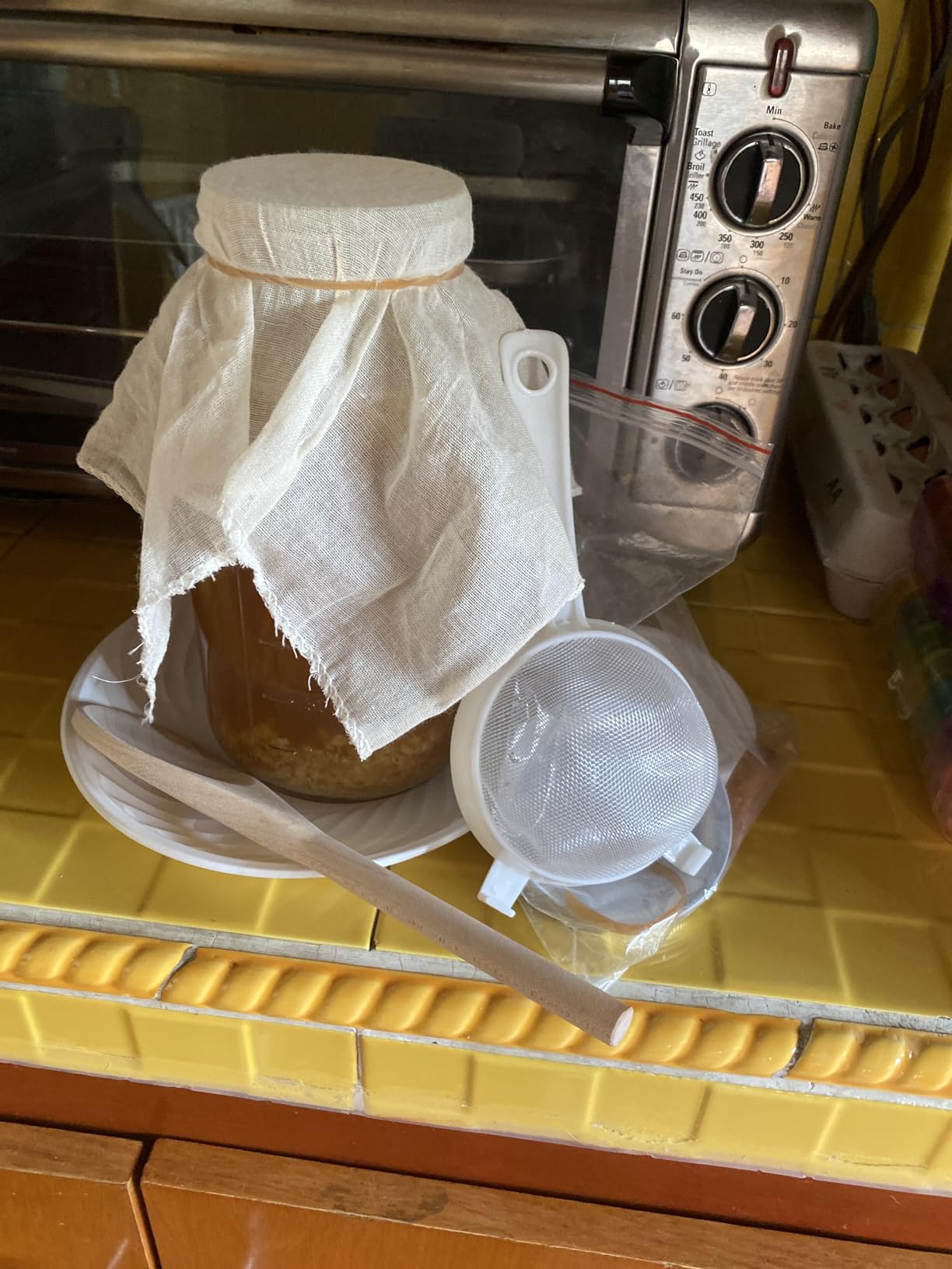 Honeydak 8 Pcs Kefir Jar Kit, 64 oz Wide Mouth with Strainer, Regular customer photo 1