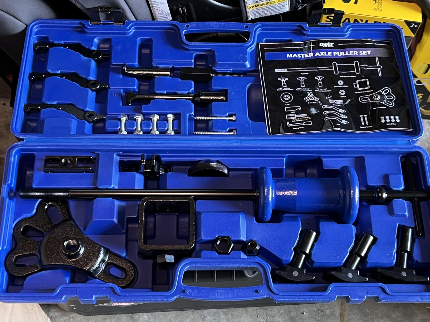OMT 22pc Slide Hammer Puller Set, Axle Bearing Hub & Seal Remover Kit customer photo 2
